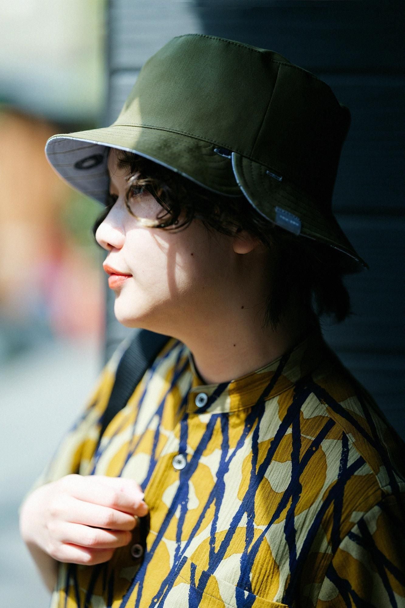 【net限定】高島縮 20/20 スタンドカラー半袖シャツ／嵐（あらし）