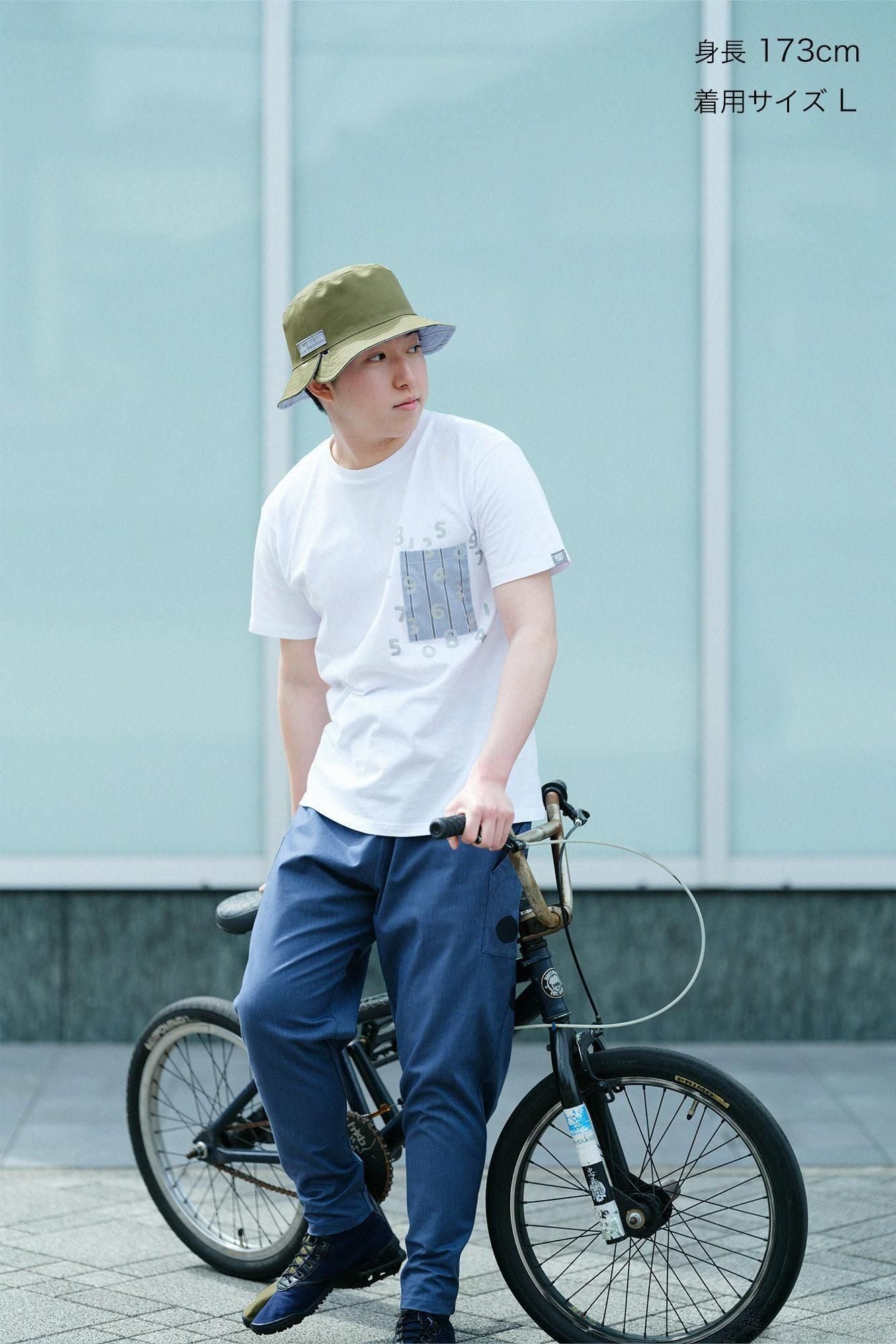 【期間限定10%OFF】棉×Coolmax(R) BIKE 修腿馬術褲／淺藏青×圓點 間疏（※預計於4月29日～5月2日左右發貨）