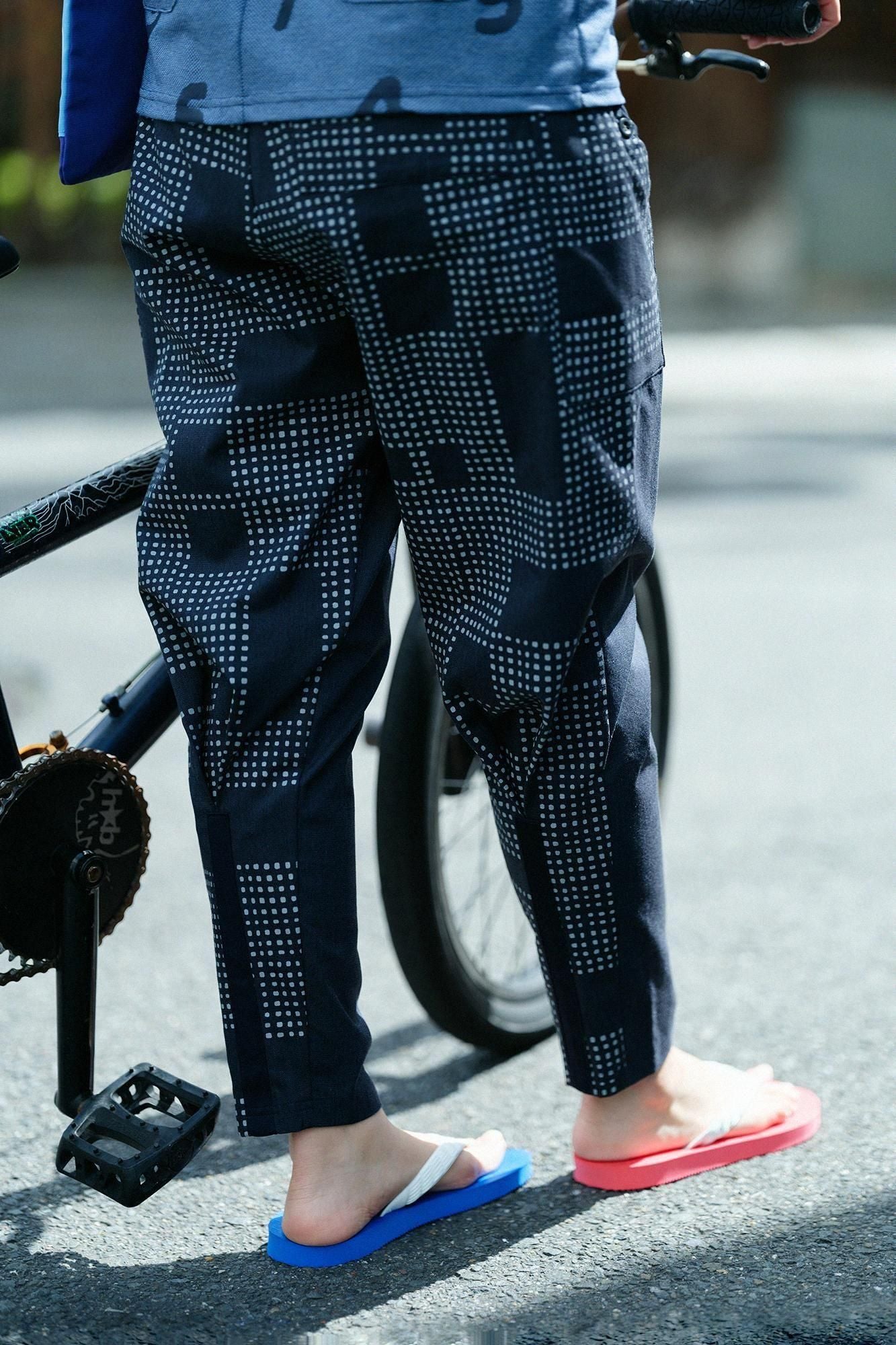 【期間限定10%OFF】棉×Coolmax(R) BIKE 修腿馬術褲／深藍×影（※預計於4月29日～5月2日左右發貨）