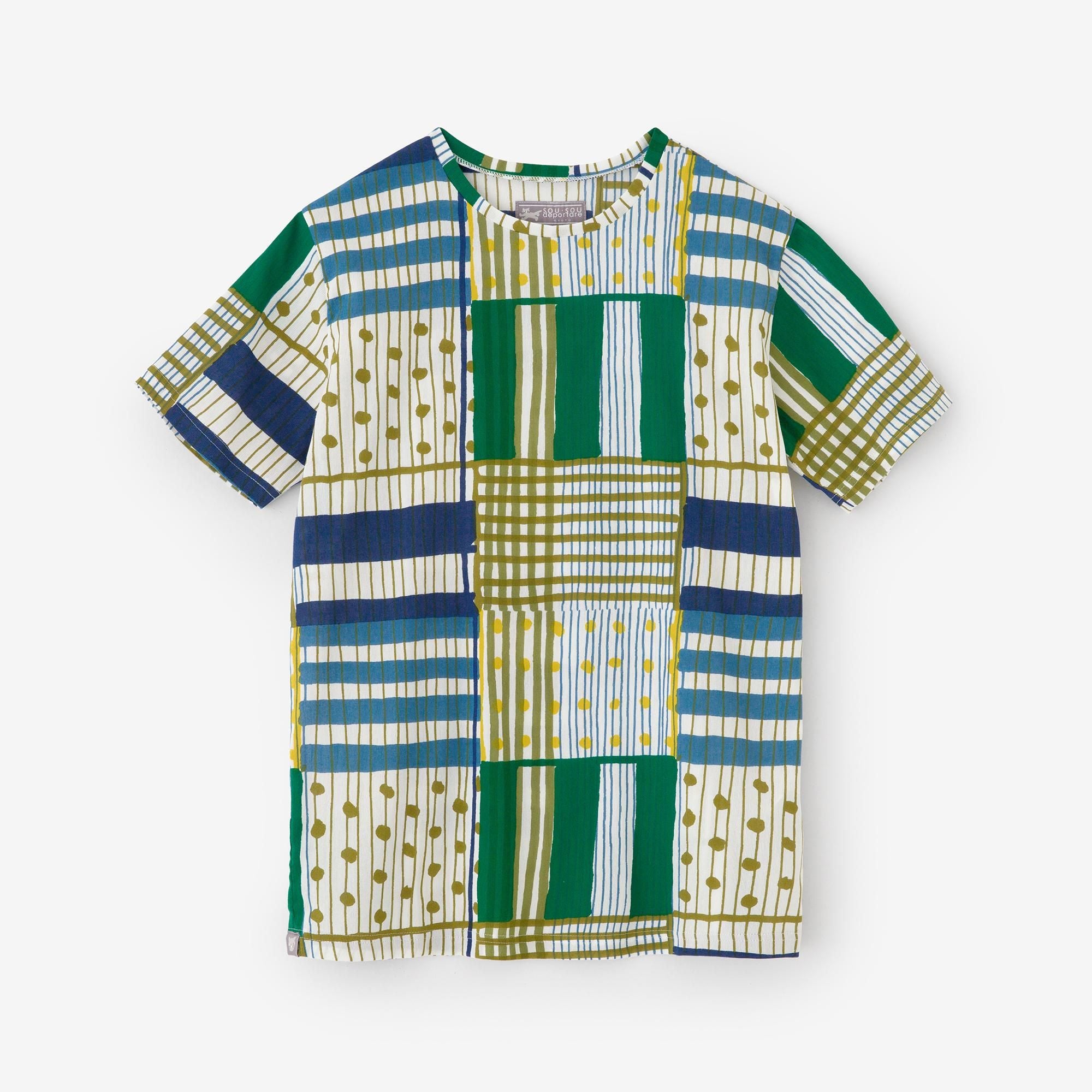 高島縮 40/40 半袖Tシャツ／重ね（かさね）