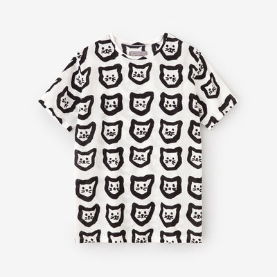 Chizimi Cotton 40/40 Short Sleeve T-shirt / Kitten Scattered