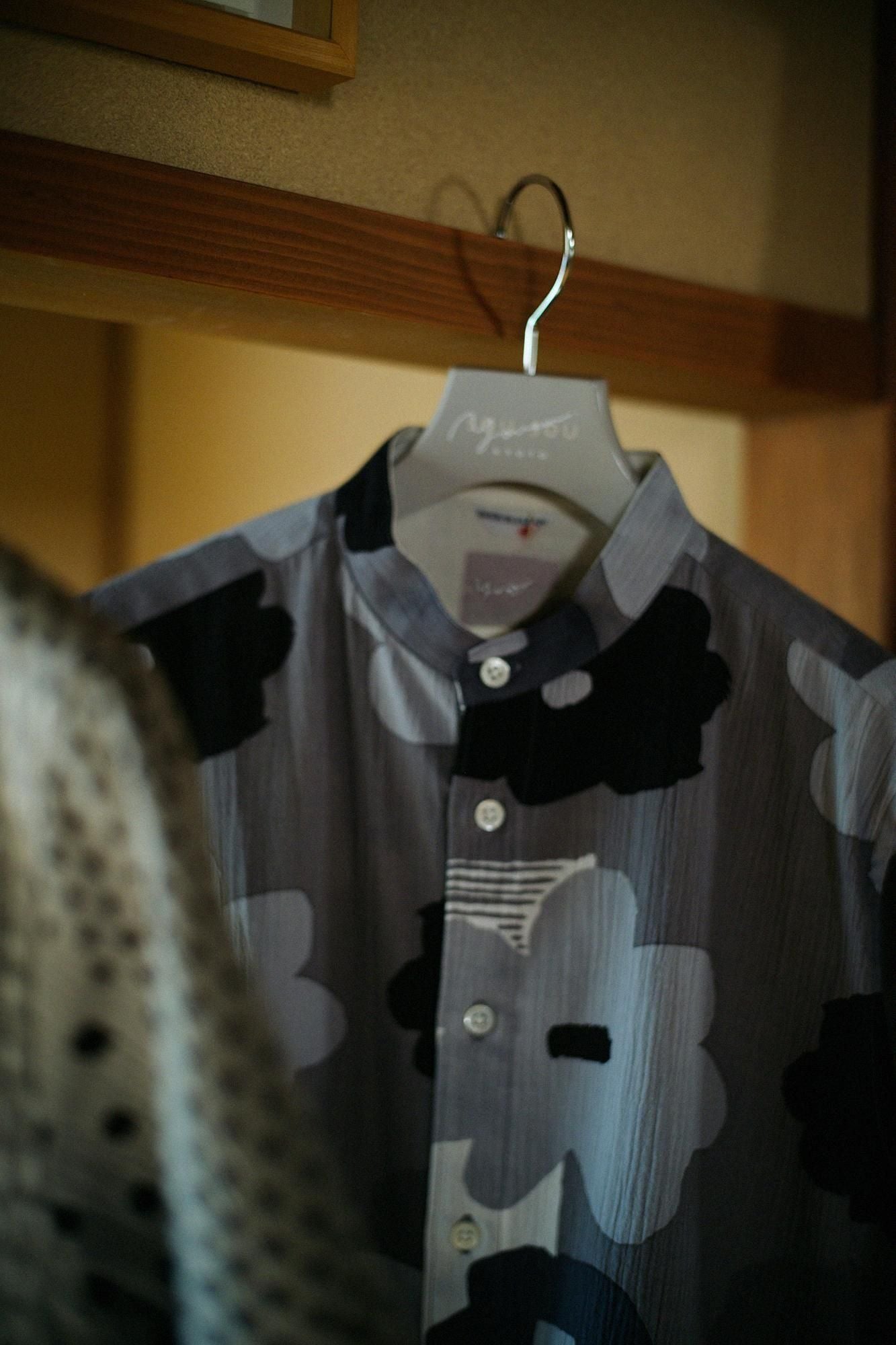 takashima chiku 20/20支架领子短袖衬衫SP/Oshihana