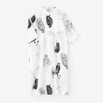 타카시마치지미 20/20 그란 셔츠 원피스 6/4 슬리브/올빼미