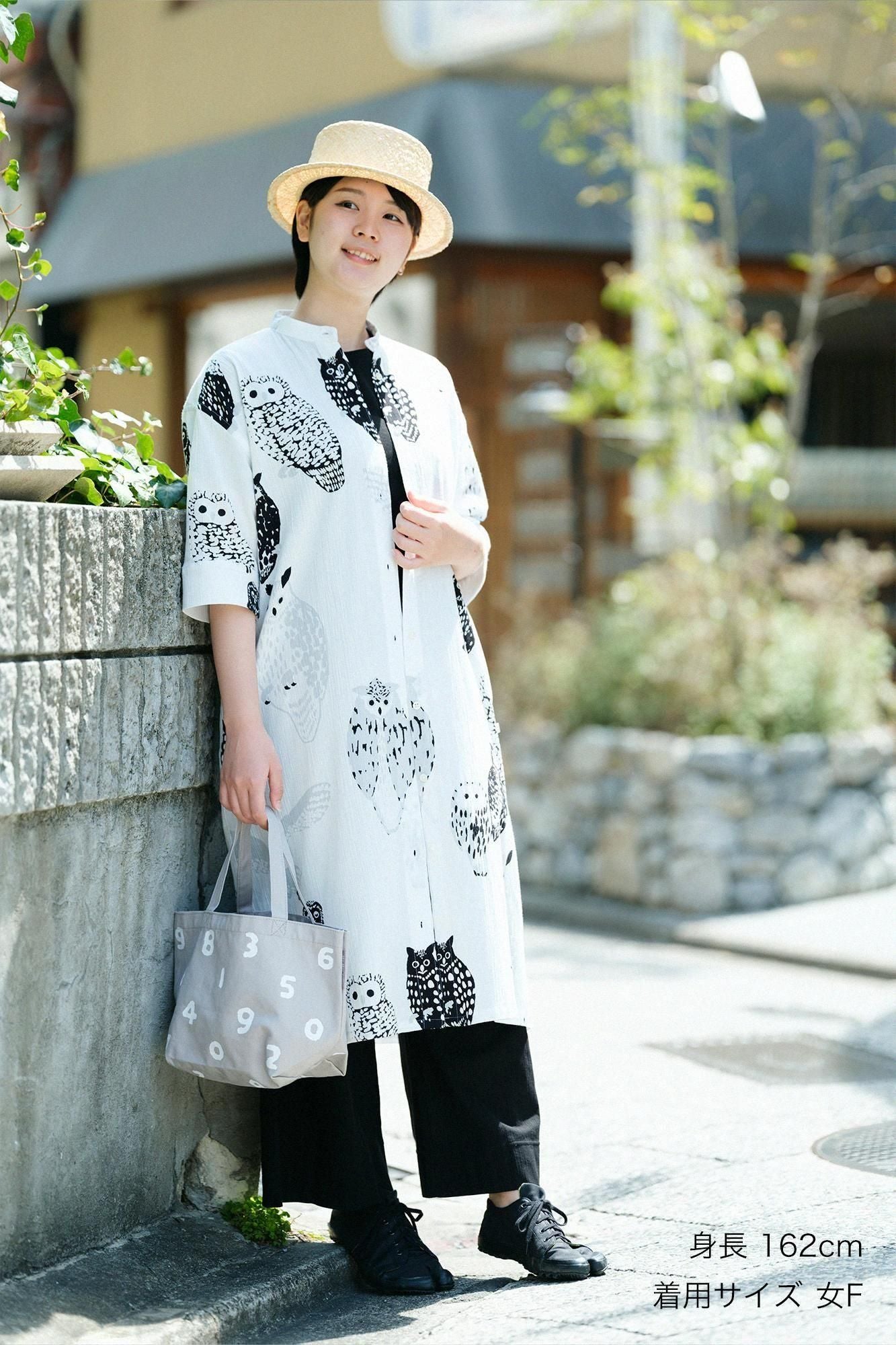 Takashima chiku 20/20宏伟的衬衫礼服6/4袖/猫头鹰