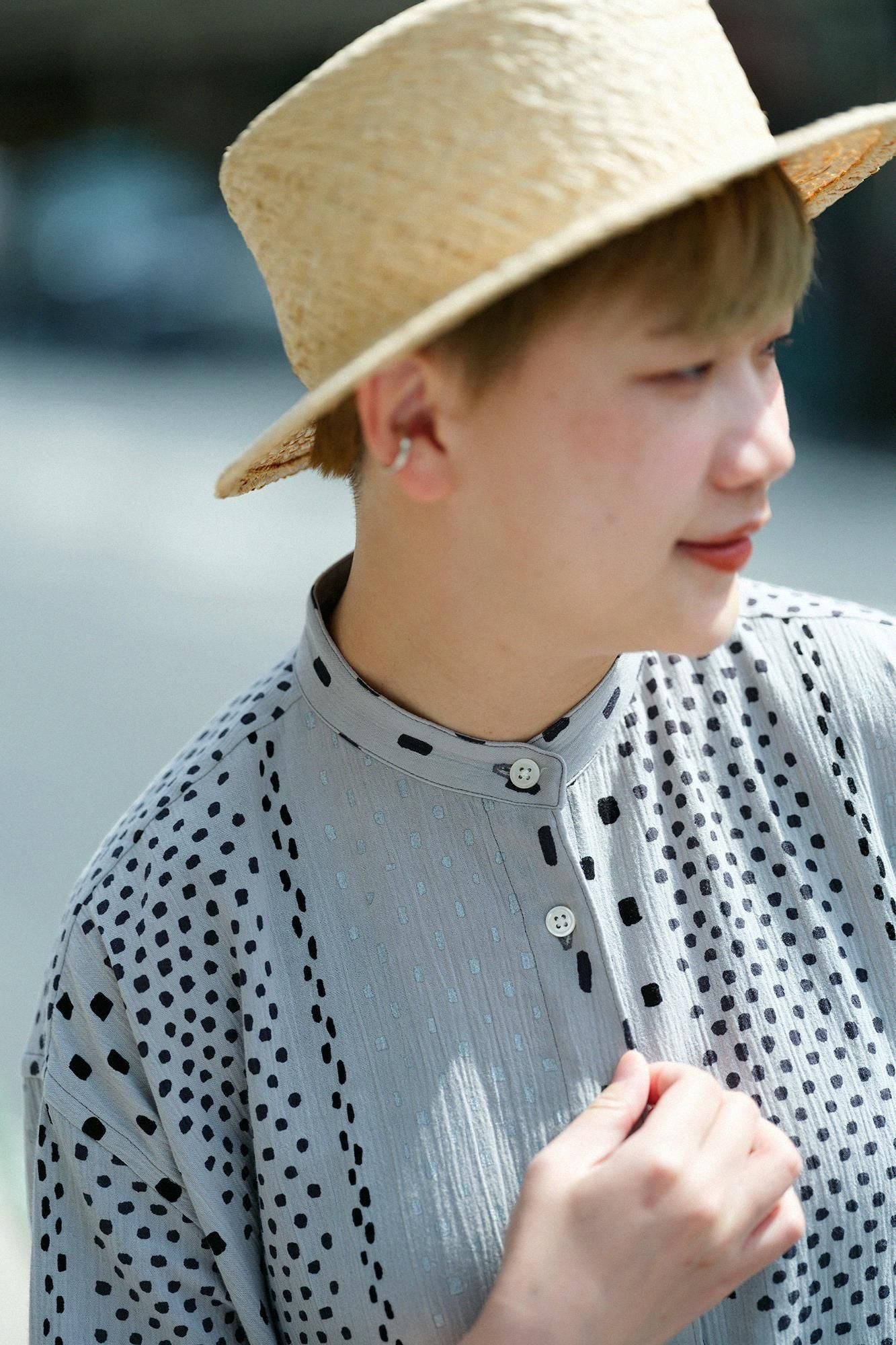 타카시마치지미 20/20 그란 셔츠 원피스 6/4 슬리브/아라레지마