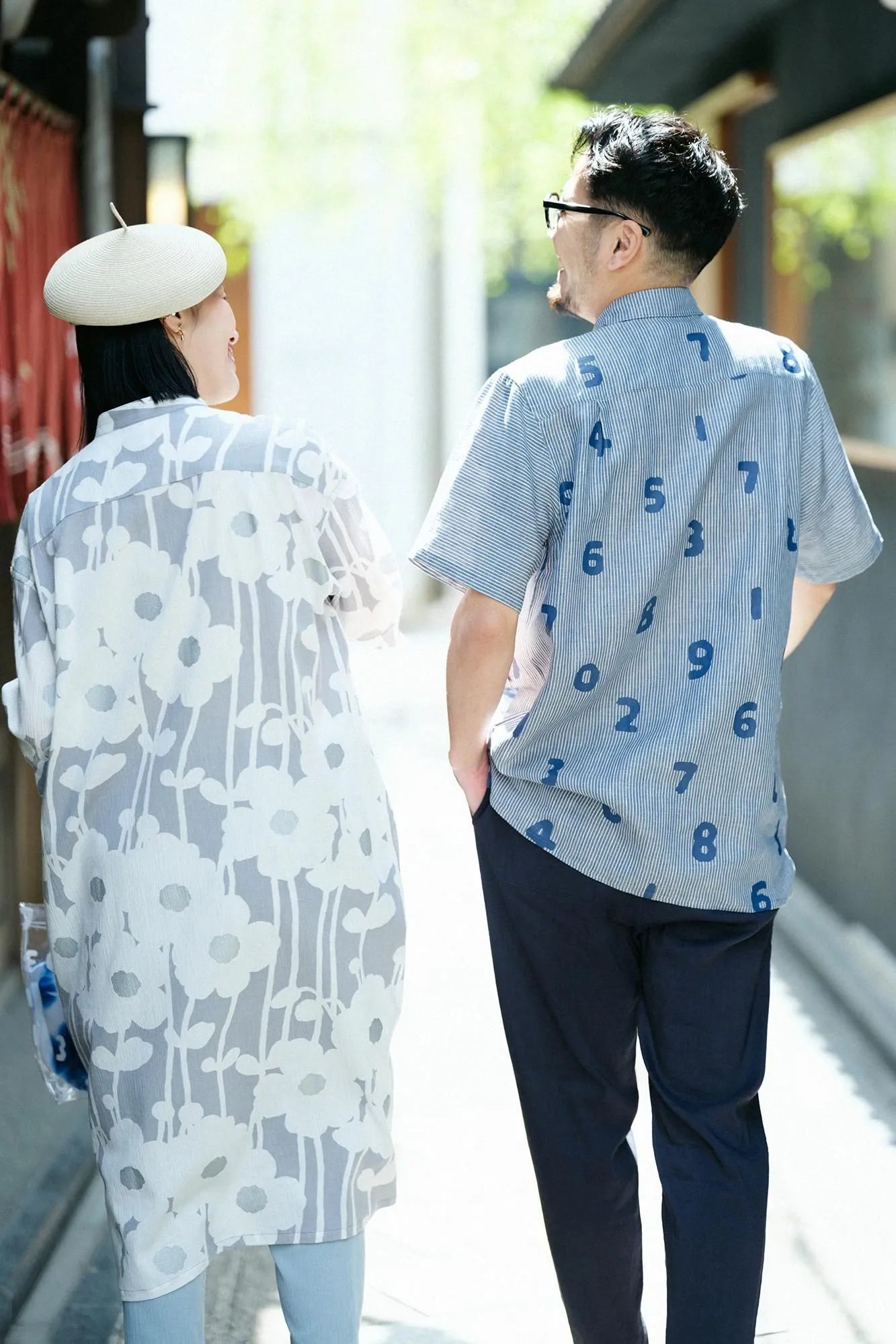 Chizimi Cotton 20/20 Gran Shirt Dress Elbow Length Sleeve／Basking in the Sun