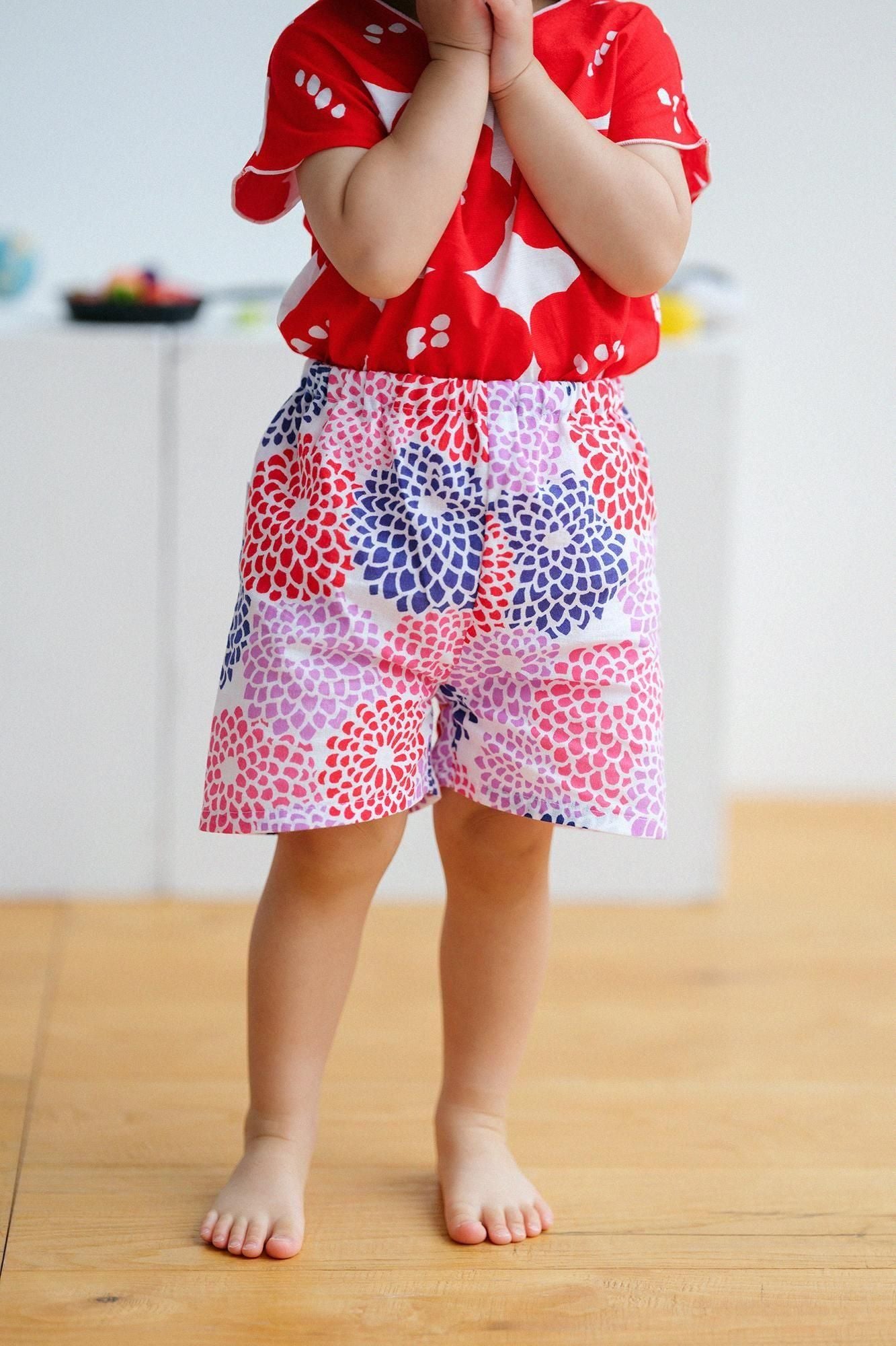 ●伊勢木棉短褲／全菊 白色