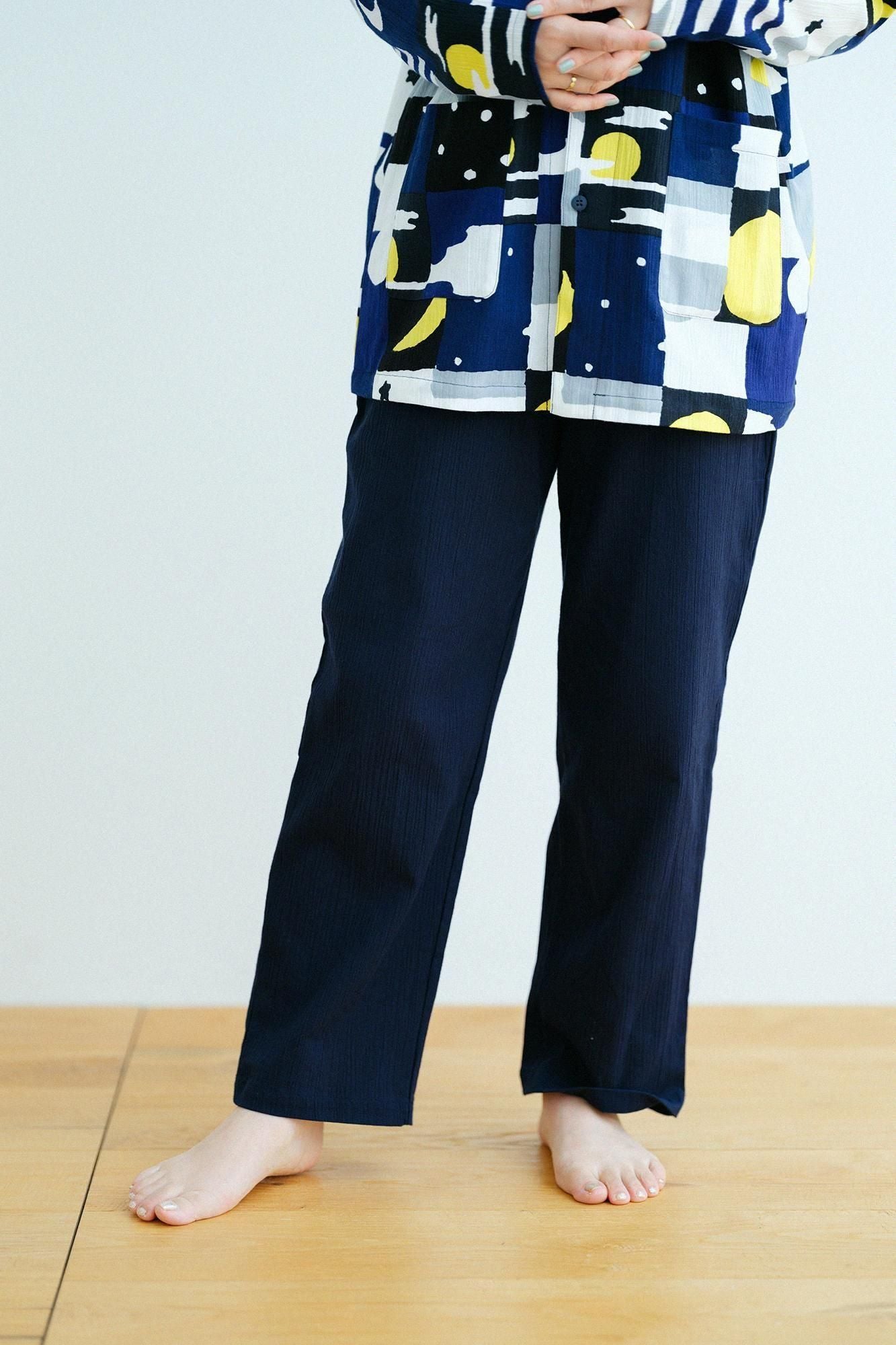 Takashima Chijimi 20/20 Textilpyjama/Moon and Stars Midnight (Mayonaka