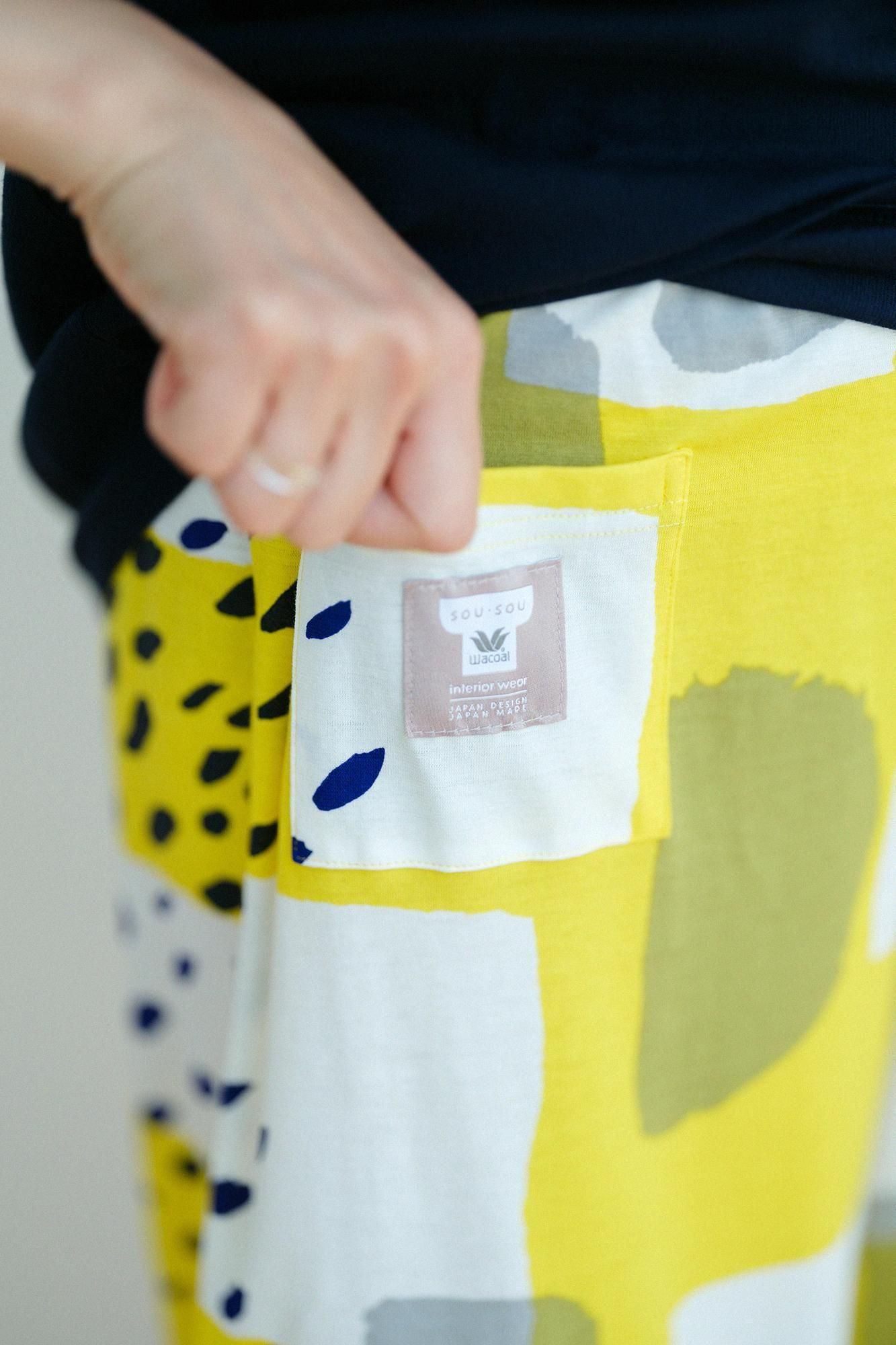 [온라인 전용]SOU・SOU×와코루 칸 히로나리 몸뻬  종아리길이／골목 레몬 컬러