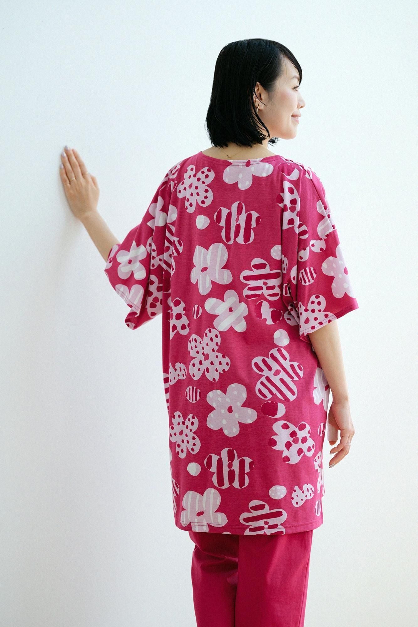 [온라인 전용]SOU・SOU×와코루 Kankantoui 짧은 길이 상단 및 하단/하지케루 한 홍 (Karakuru)