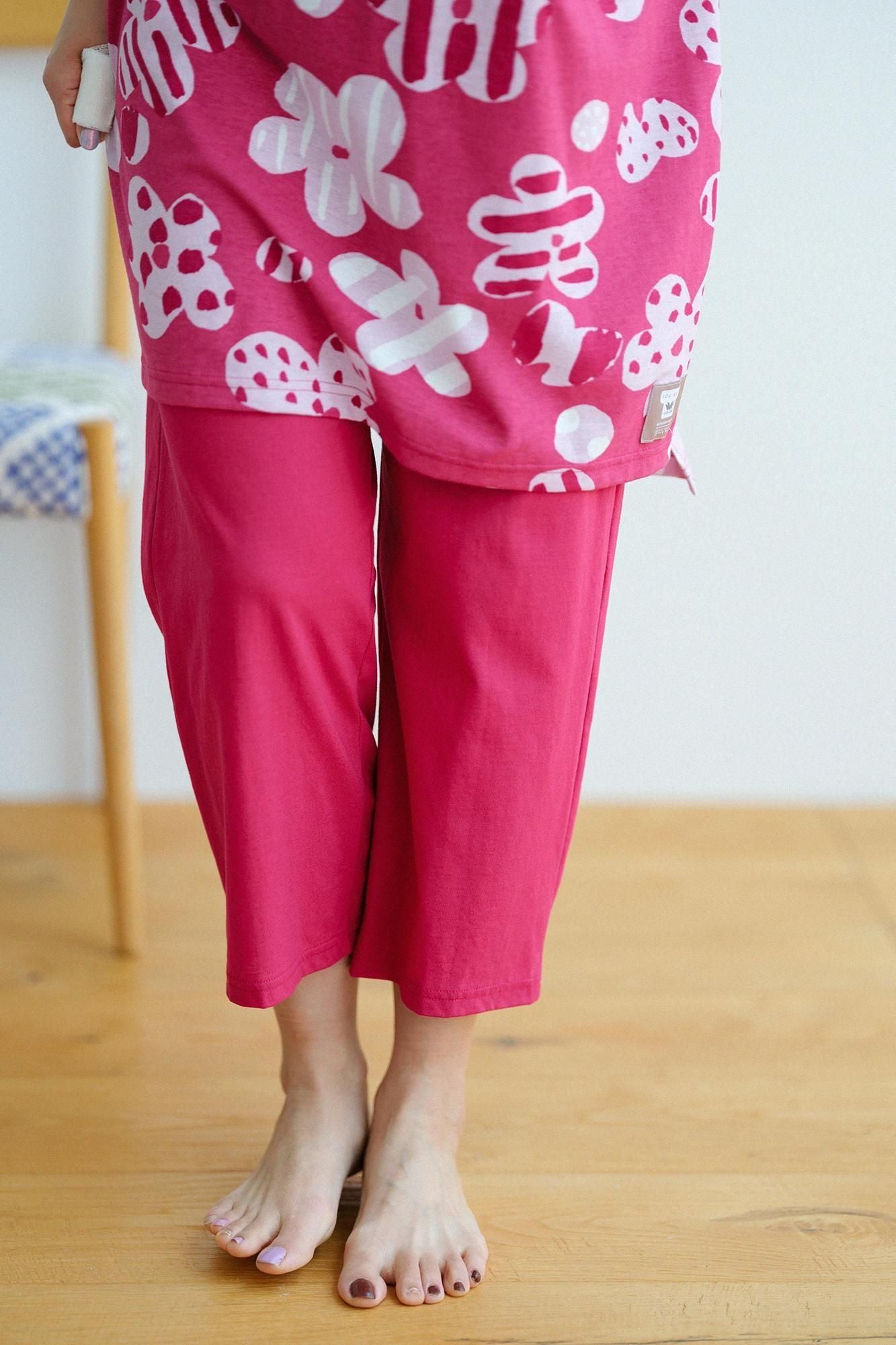 [온라인 전용]SOU・SOU×와코루 Kankantoui 짧은 길이 상단 및 하단/하지케루 한 홍 (Karakuru)