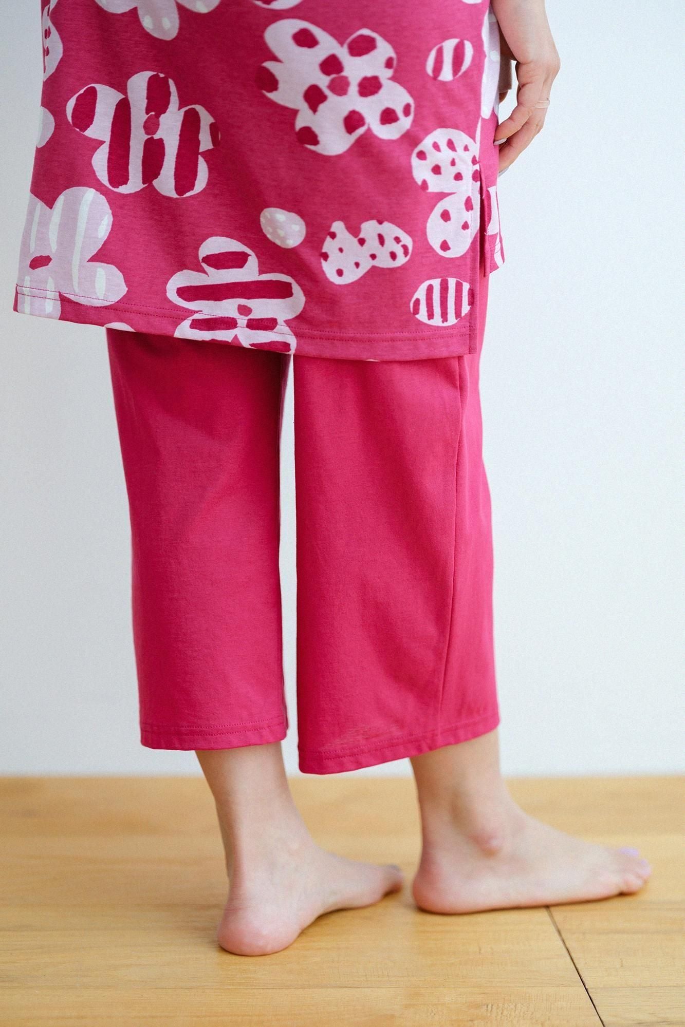 [온라인 전용]SOU・SOU×와코루 Kankantoui 짧은 길이 상단 및 하단/하지케루 한 홍 (Karakuru)