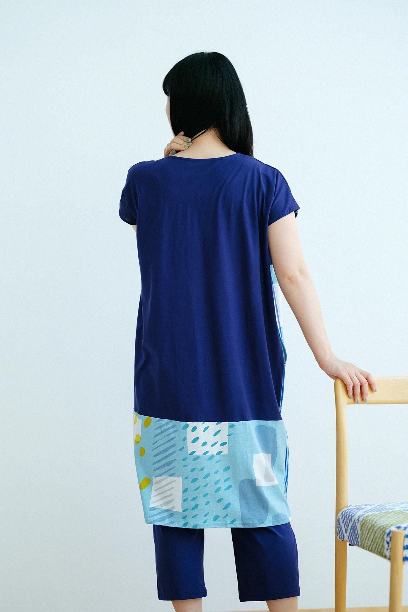 [仅在线]SOU・SOU×Wacoal Genrectangular Clothing（Kanchou Hokei）组/Nakone Blue（Nakon）×Roji（Roji）Mizuhanada