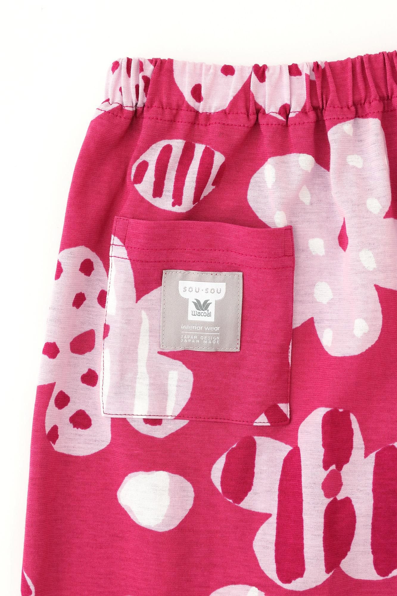 [온라인 전용]SOU・SOU×와코루 칸 히로나리 몸뻬  종아리길이／하지케루 한 홍 (Karakuru)