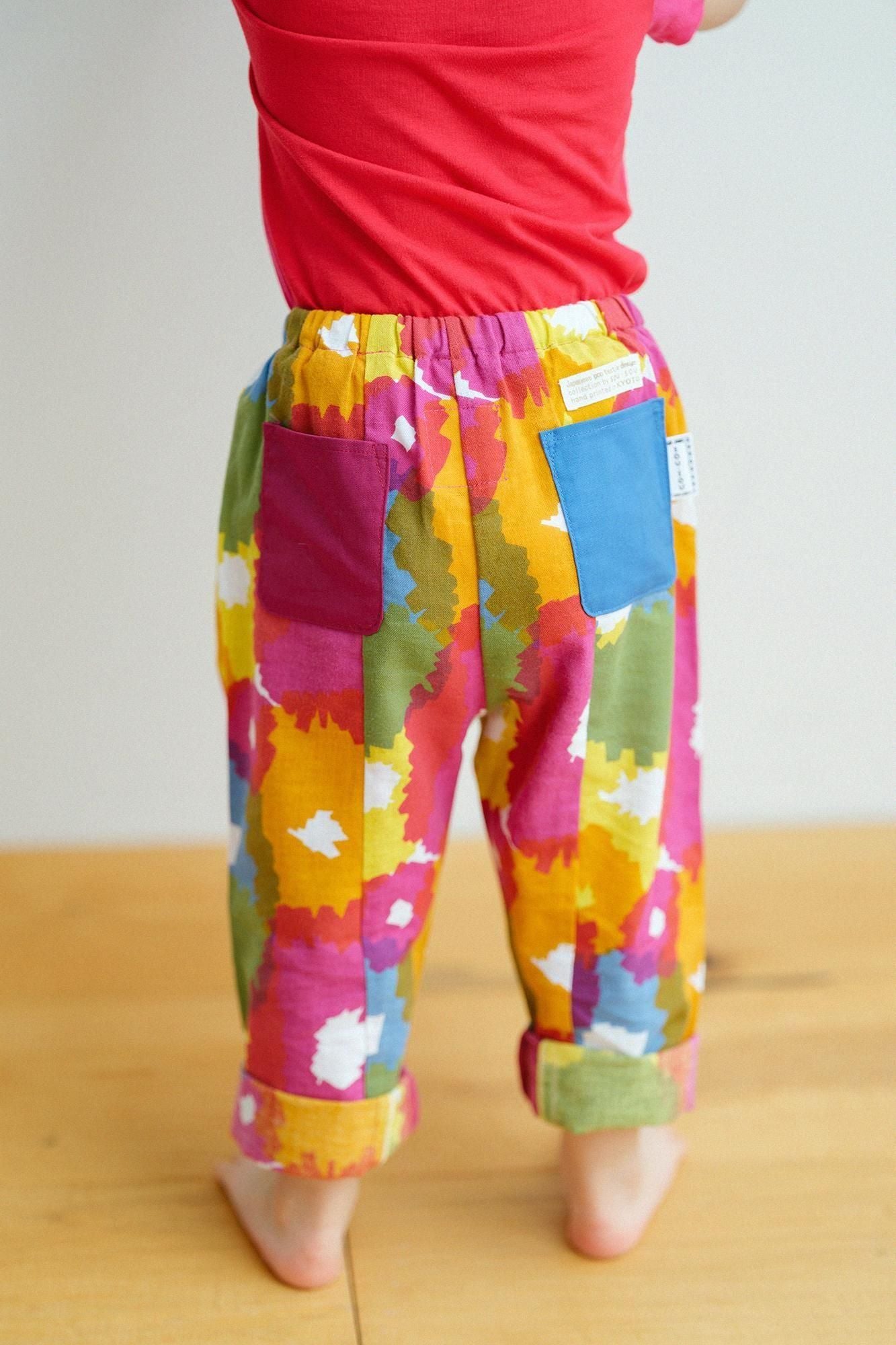 ●伊勢木棉 童裝長褲／盛開