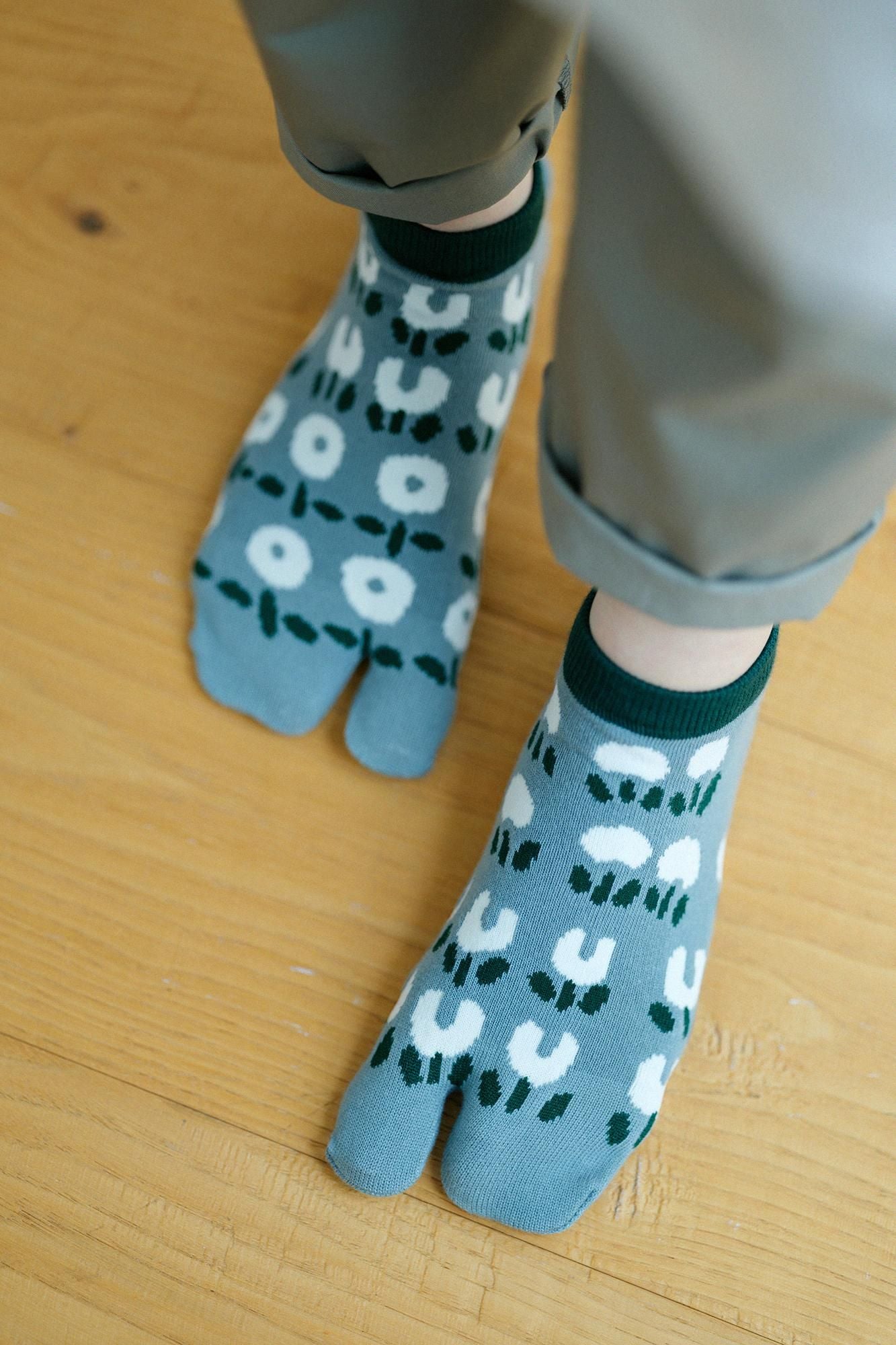 在塔比袜（长度约） /开花的下（男人和女人）