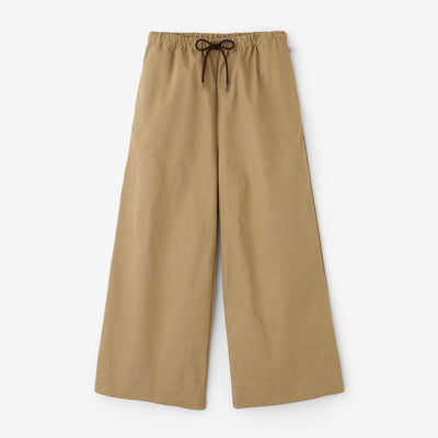 【online한정】고밀도치노 클로스 와이드 팬츠／베이지