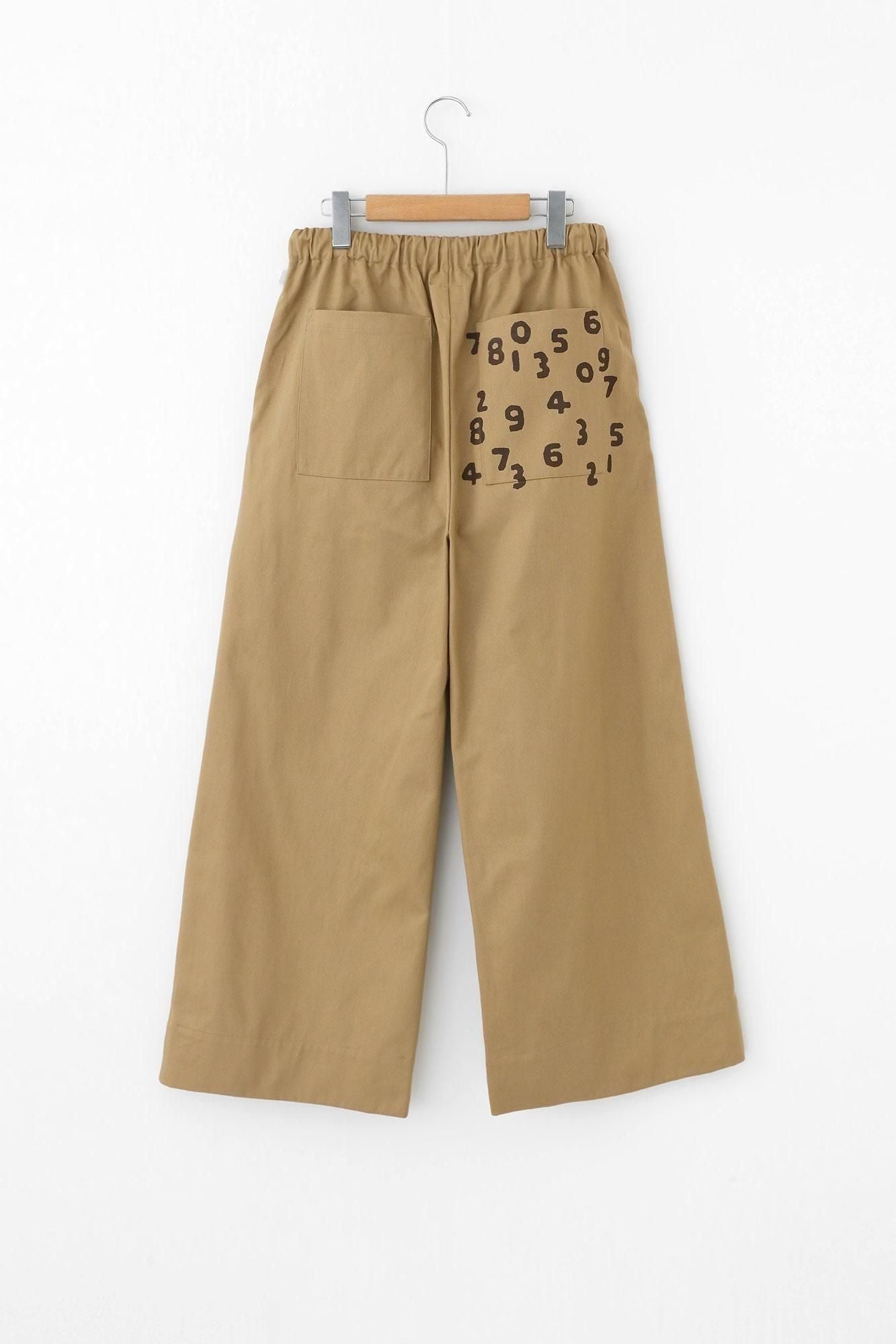 net限定】高密度チノクロス ワイドパンツ／黄枯茶（きがらちゃ）