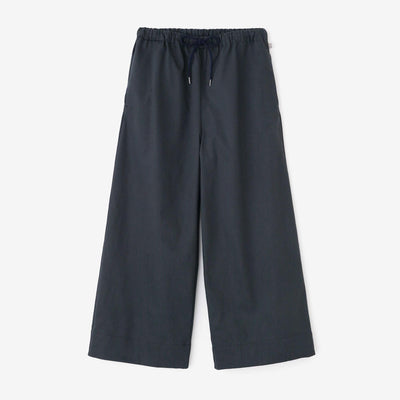 고밀도치노 클로스 와이드 팬츠/ 블루 잉크 (aozumi)
