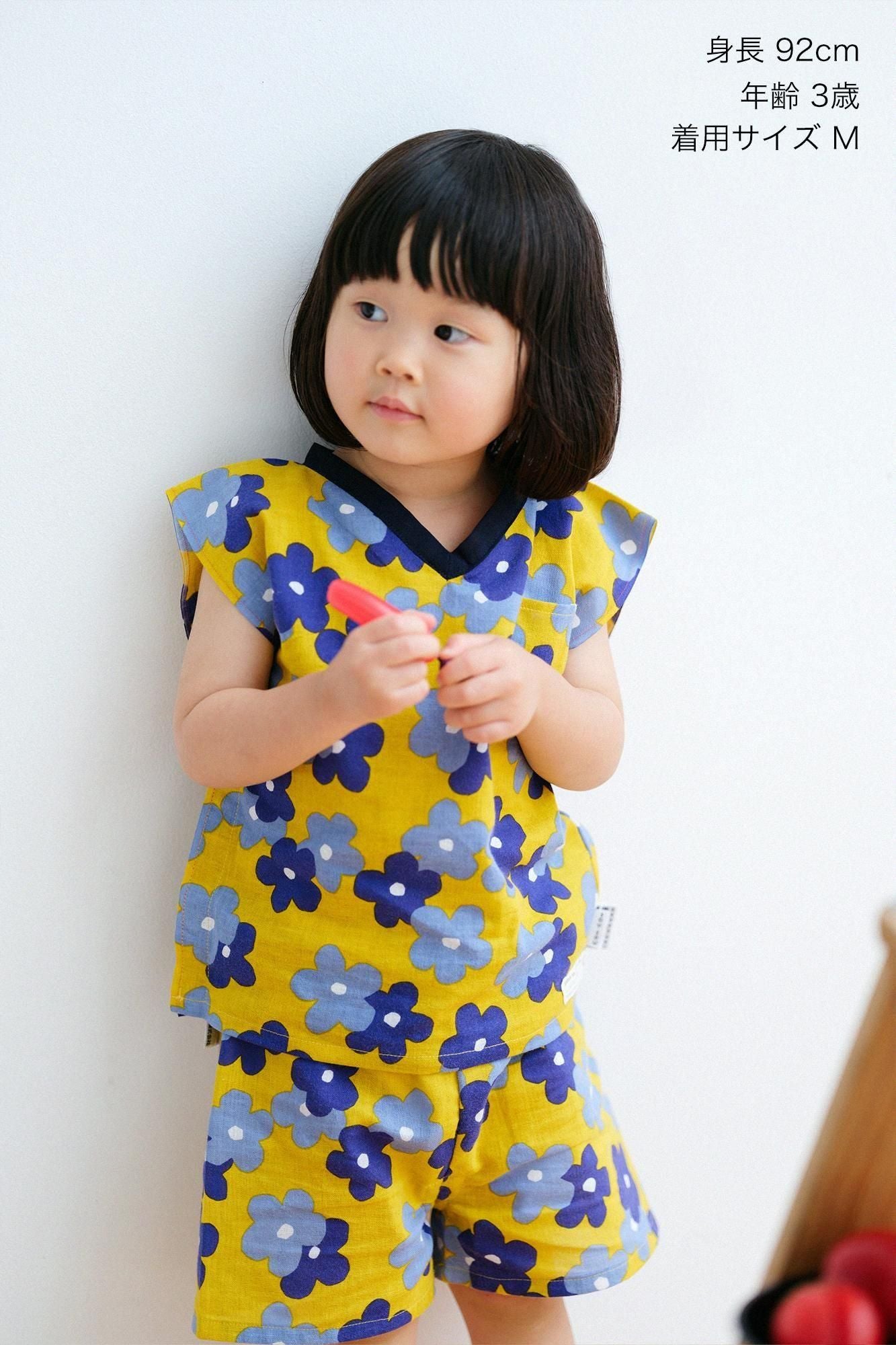 ●伊勢木棉方形上衣/疊花 小