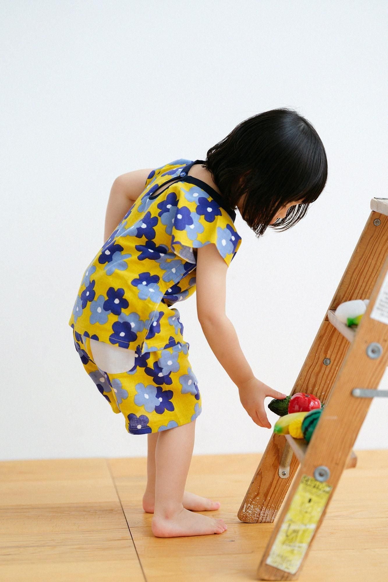 ●伊勢木棉方形上衣/疊花 小