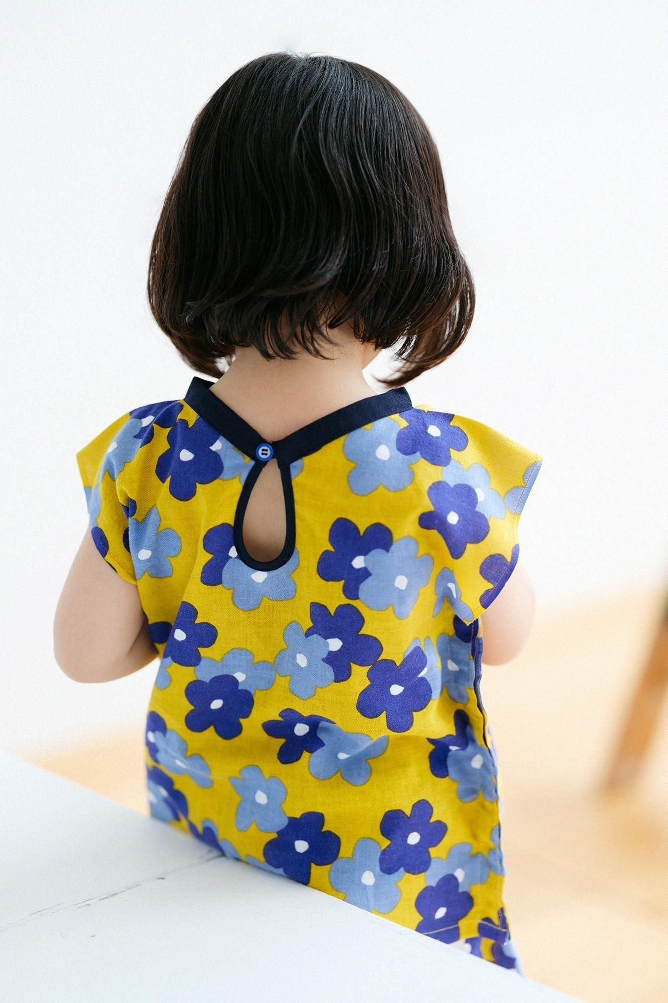 ●伊勢木棉方形上衣/疊花 小