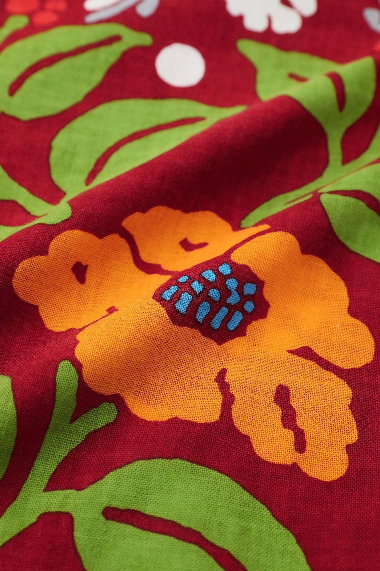 【官網限定】伊勢木棉 文 方形上衣 拼接/與山茶花的雪摩奇柳樹（雪柳與椿）