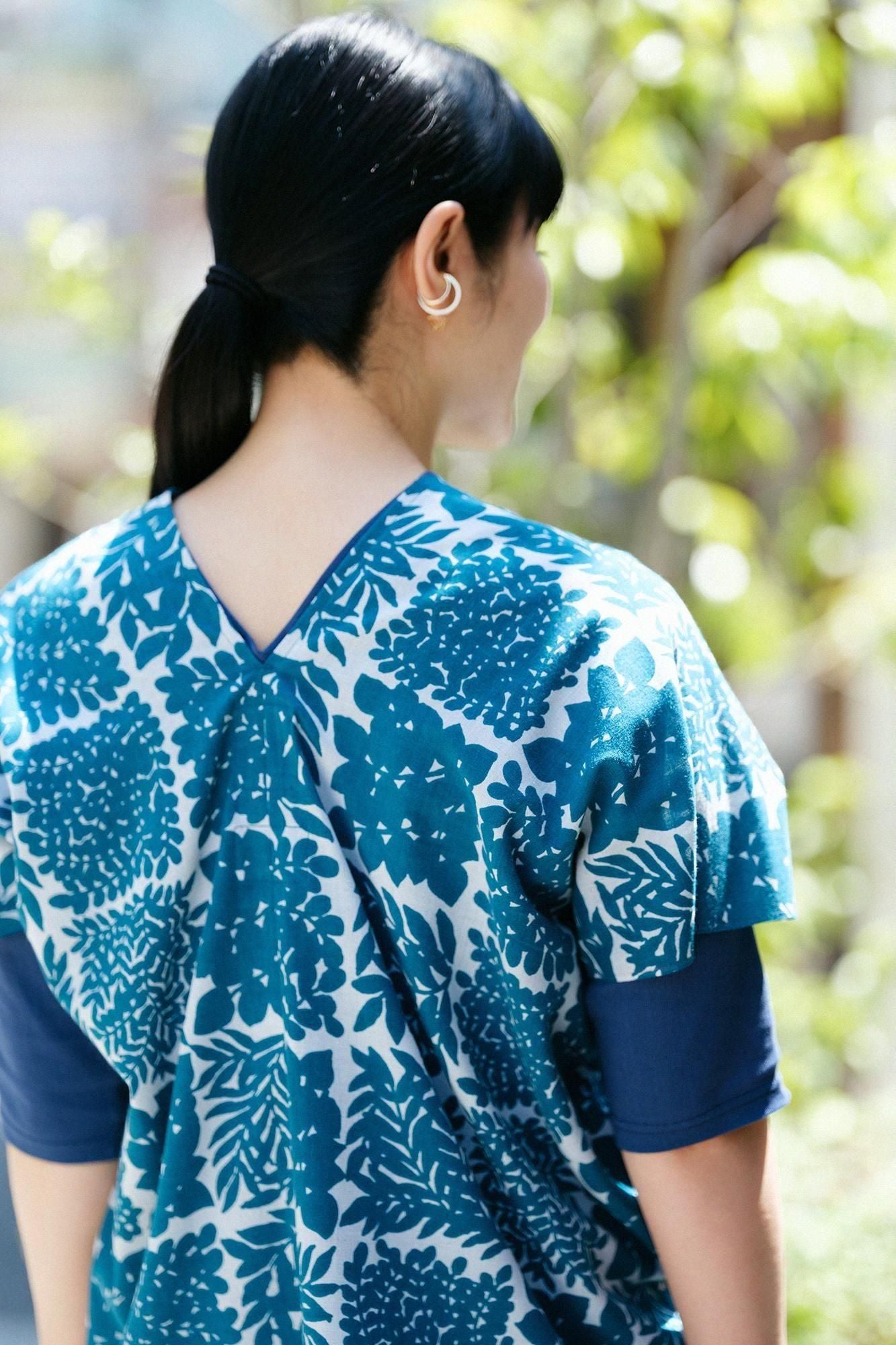 伊勢木棉 文 方形上衣 拼接／花市松