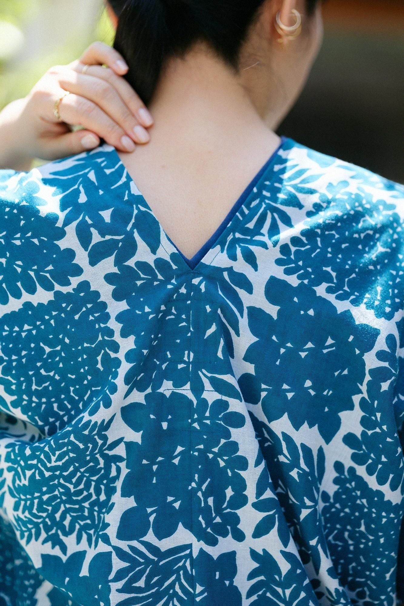 伊勢木棉 文 方形上衣 拼接／花市松