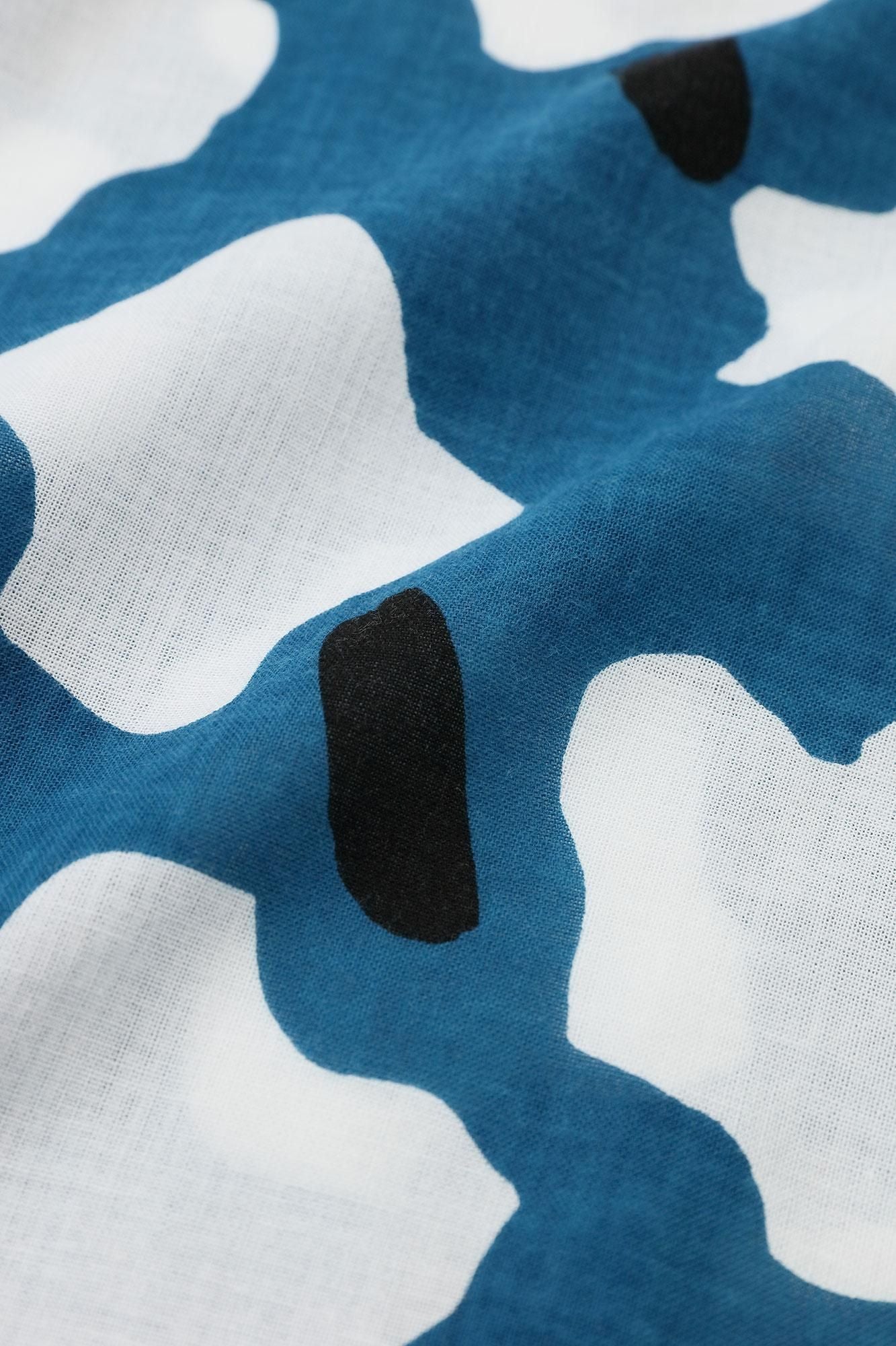 伊勢木棉 文 方形上衣 拼接／棉花糖