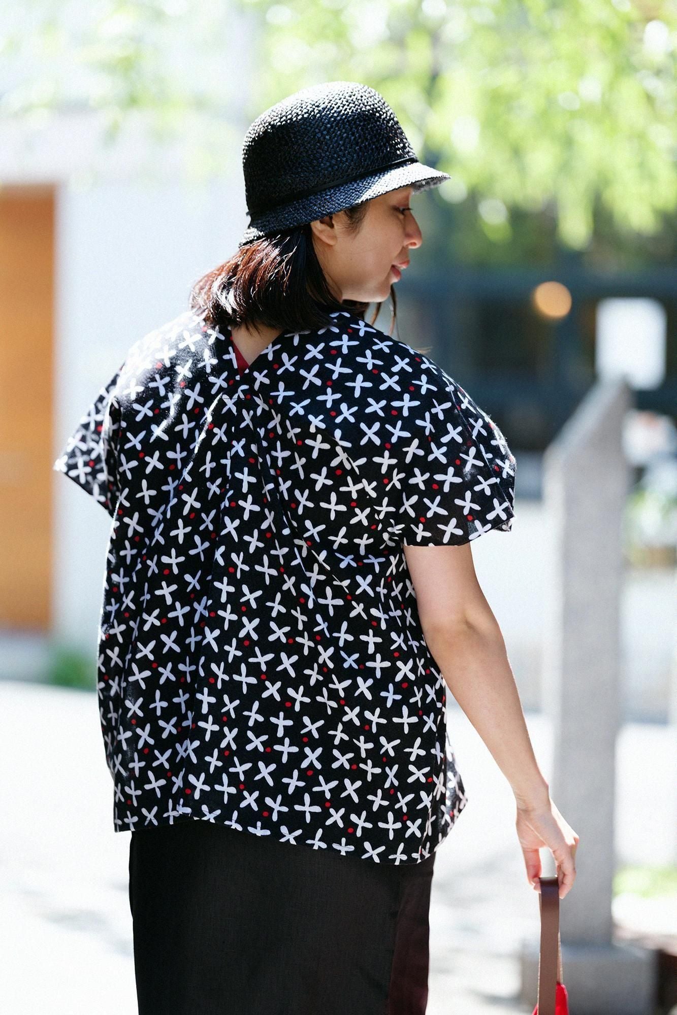 ISE棉文文字（BUN）方形衣服（2件） / Suzushiro草，湿羽毛（Nutar）