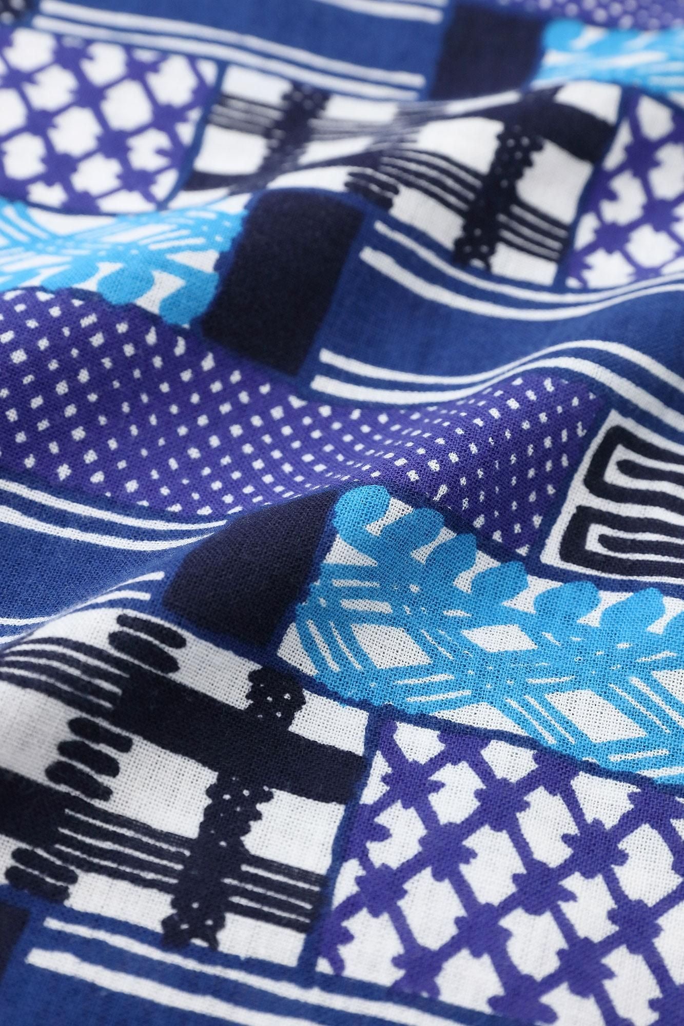 Ise-Baumwolle, Muster, quadratisches Gewand, zweiteilig/Yosegizaiku