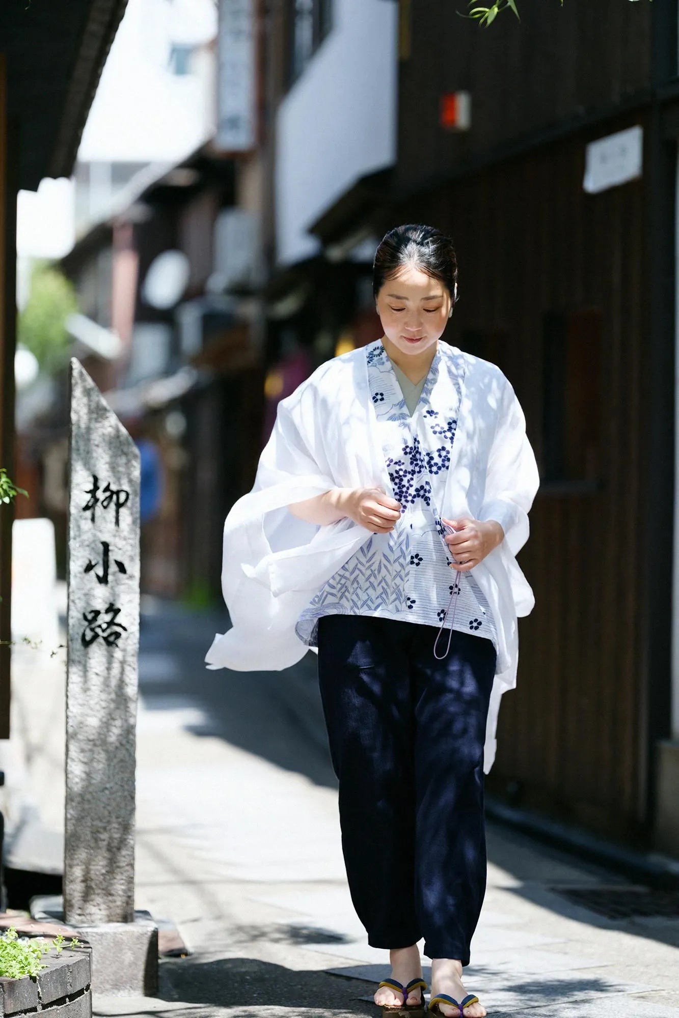 伊勢木綿 文（ぶん） 四角衣（しかくい） 二つ身／涼やか（すずやか） 碧景色（あおげしき）