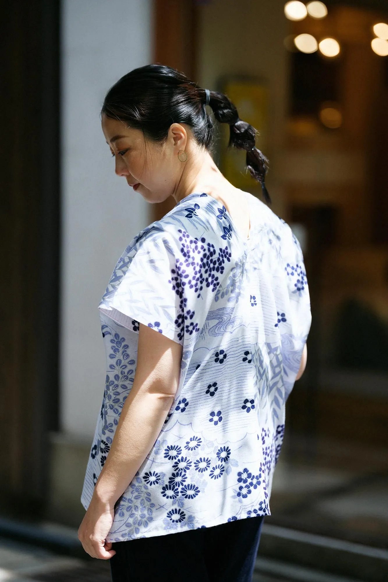 伊勢木綿 文（ぶん） 四角衣（しかくい） 二つ身／涼やか（すずやか） 碧景色（あおげしき）