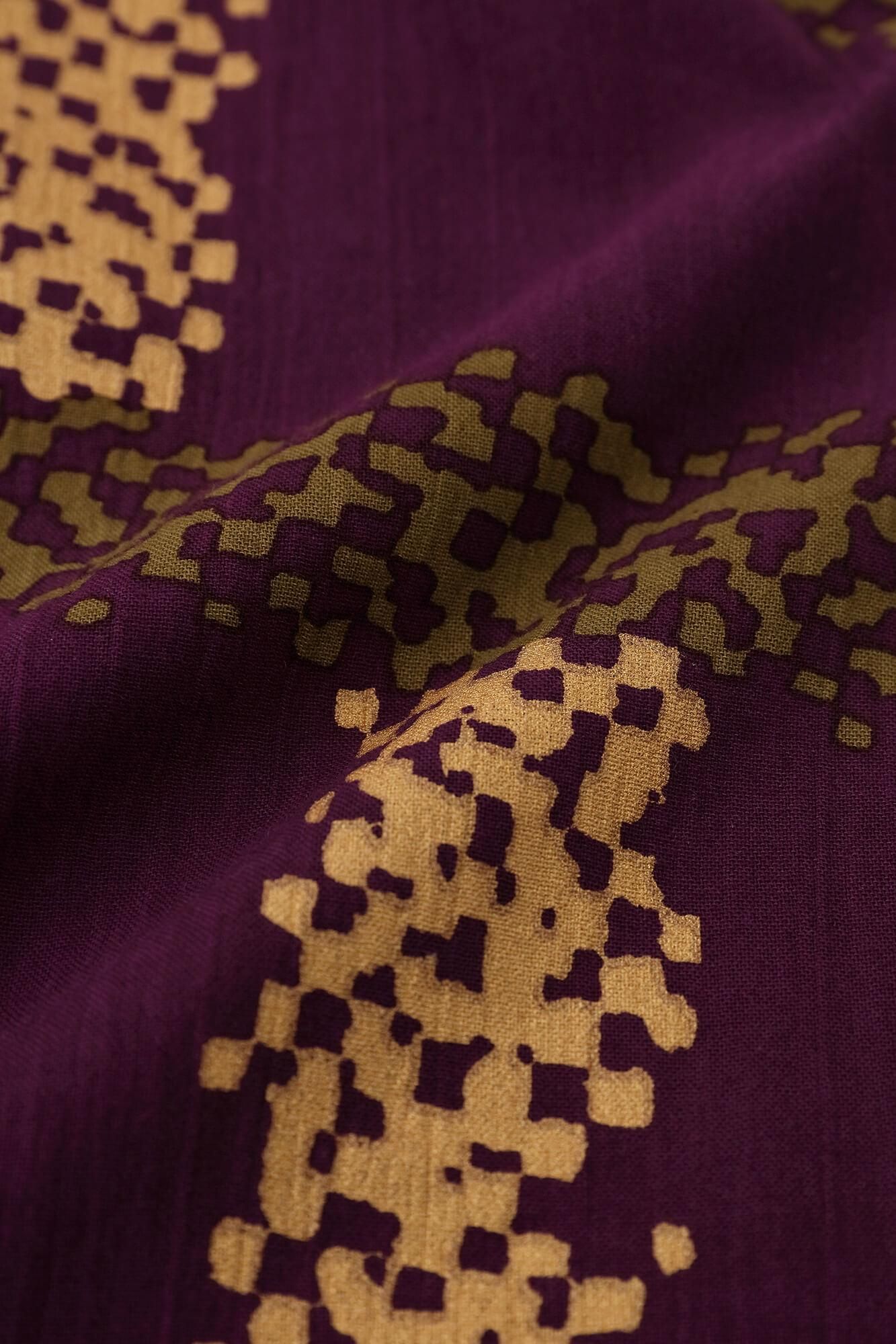 Chizimi Cotton 20/20 Skinny Pants / Tied-up Bluish Purple