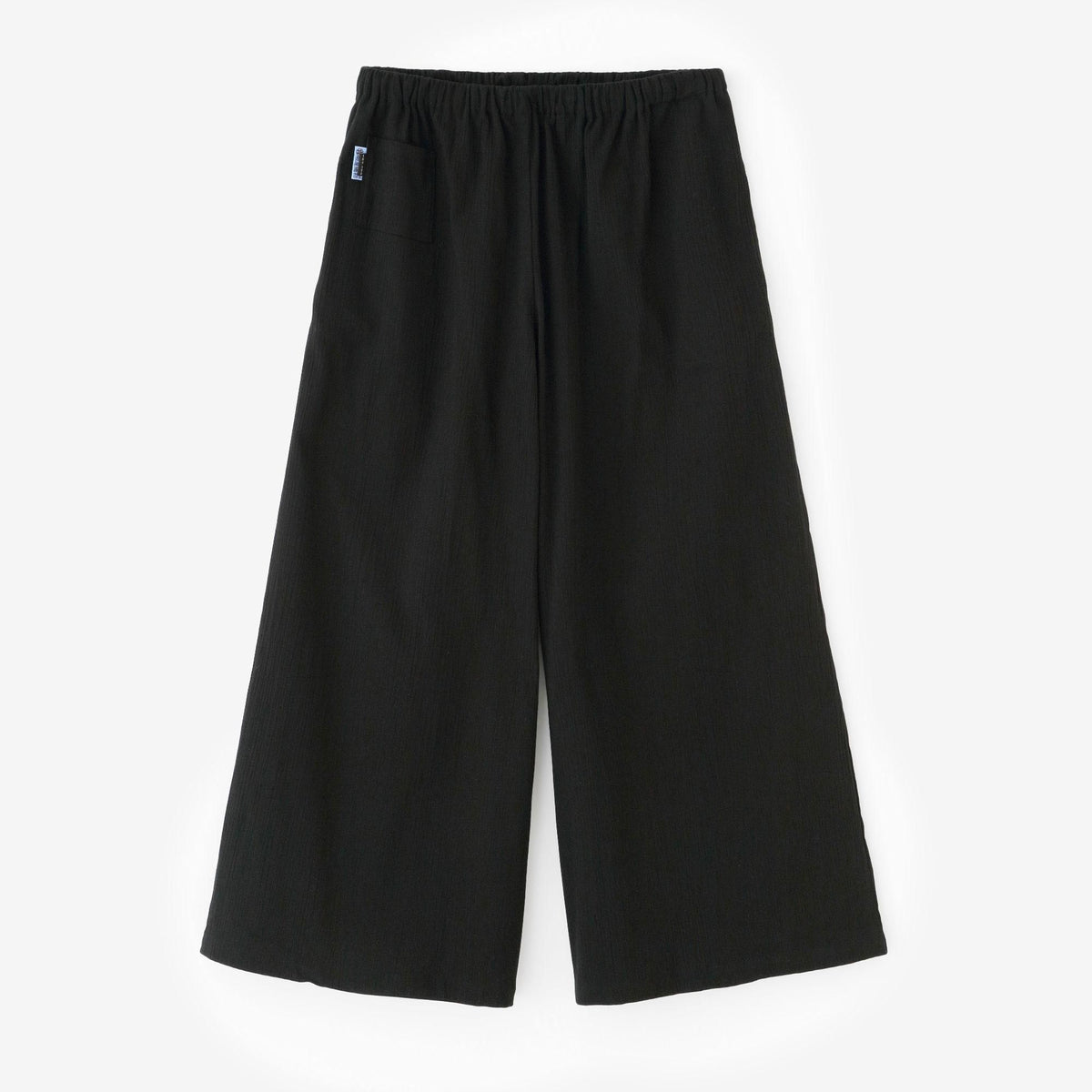 試着のみ【SOU・SOU】高島縮20/20 広形もんぺ あんこ玉 人気商品 net限定】高島縮 20/20 広形（ひろなり）もんぺ／濡羽色（ぬれば