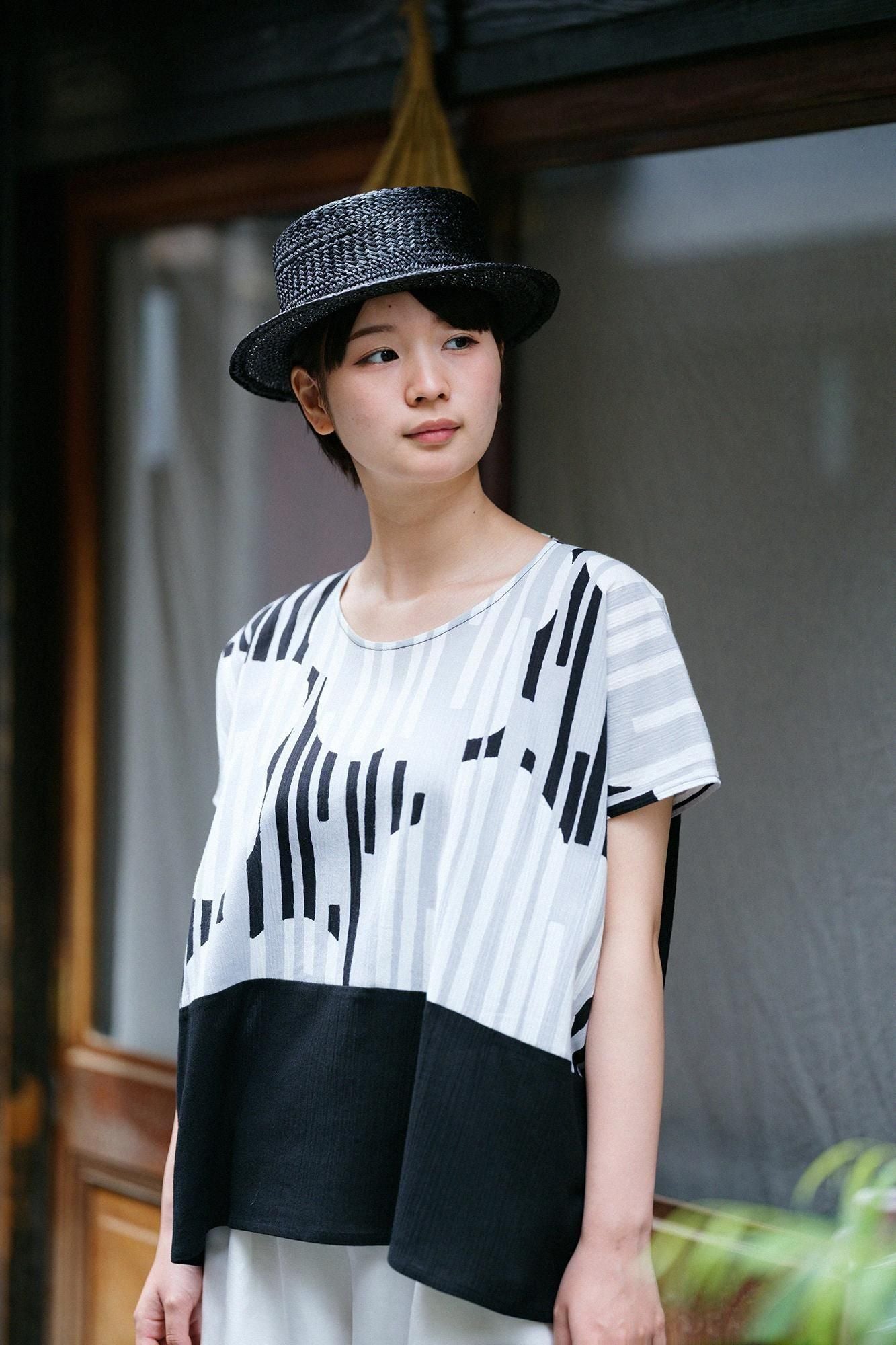 Takashima Jiji 20/20 Quadratisches Gewand mit Kumi-Schultermuster/Wasserzeichen x Nubairo