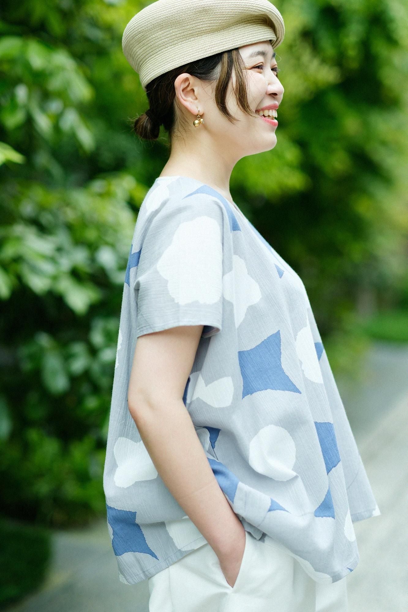 高島縮棉 20/20方形上衣／憐愛