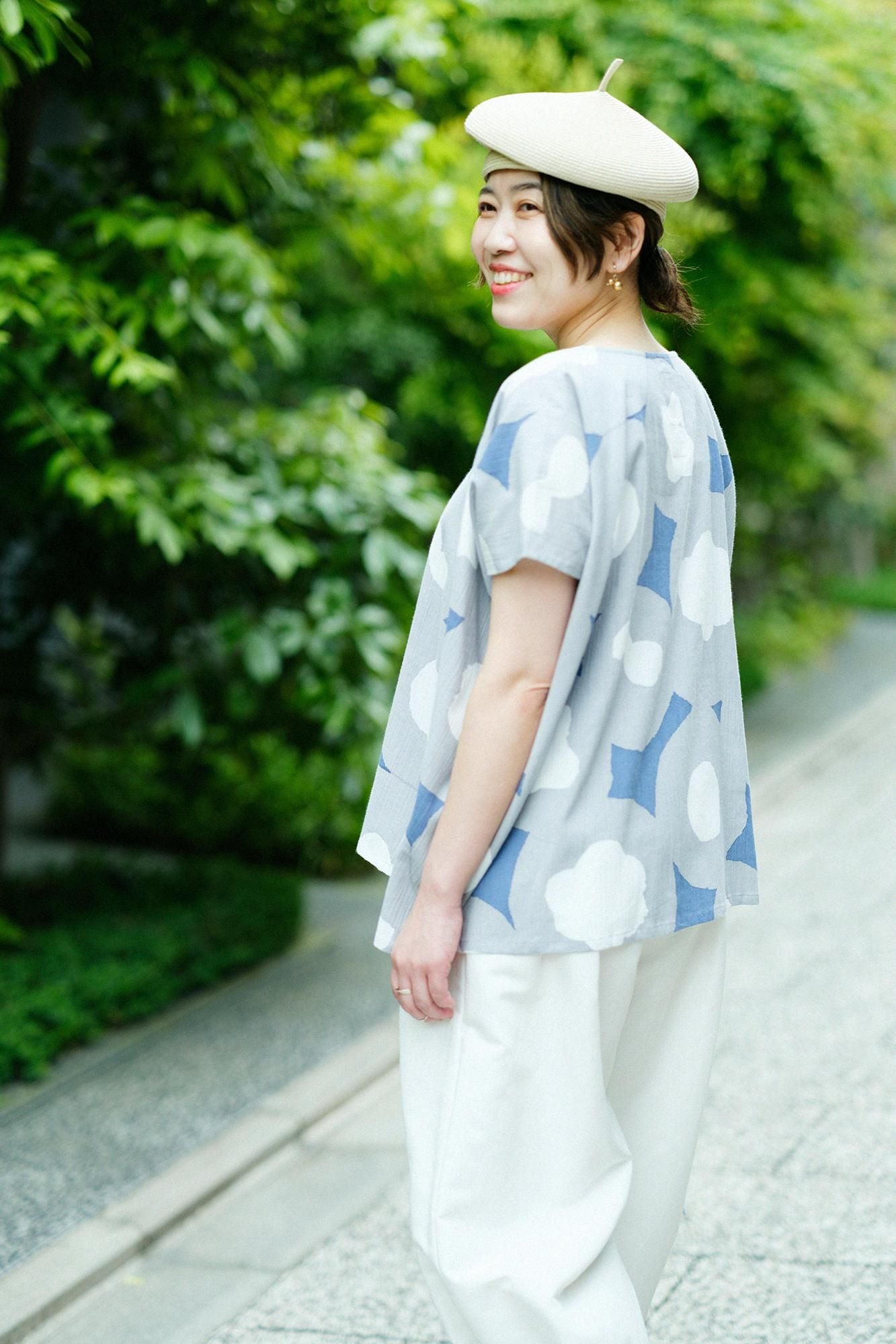 高島縮棉 20/20方形上衣／憐愛