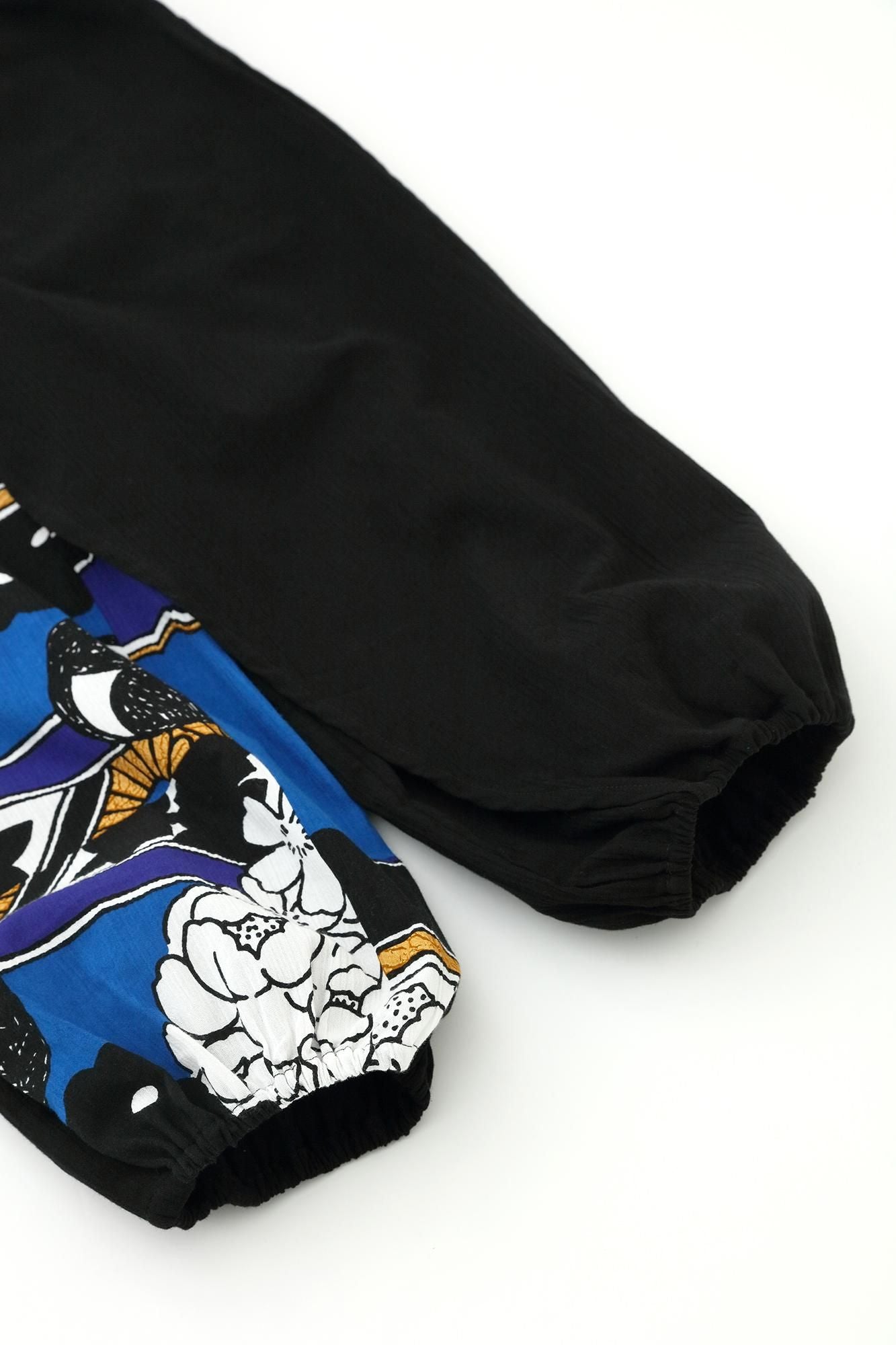 高島縮棉 20/20手柄寛衣下 和裝褲雙色／黑色×傾奇