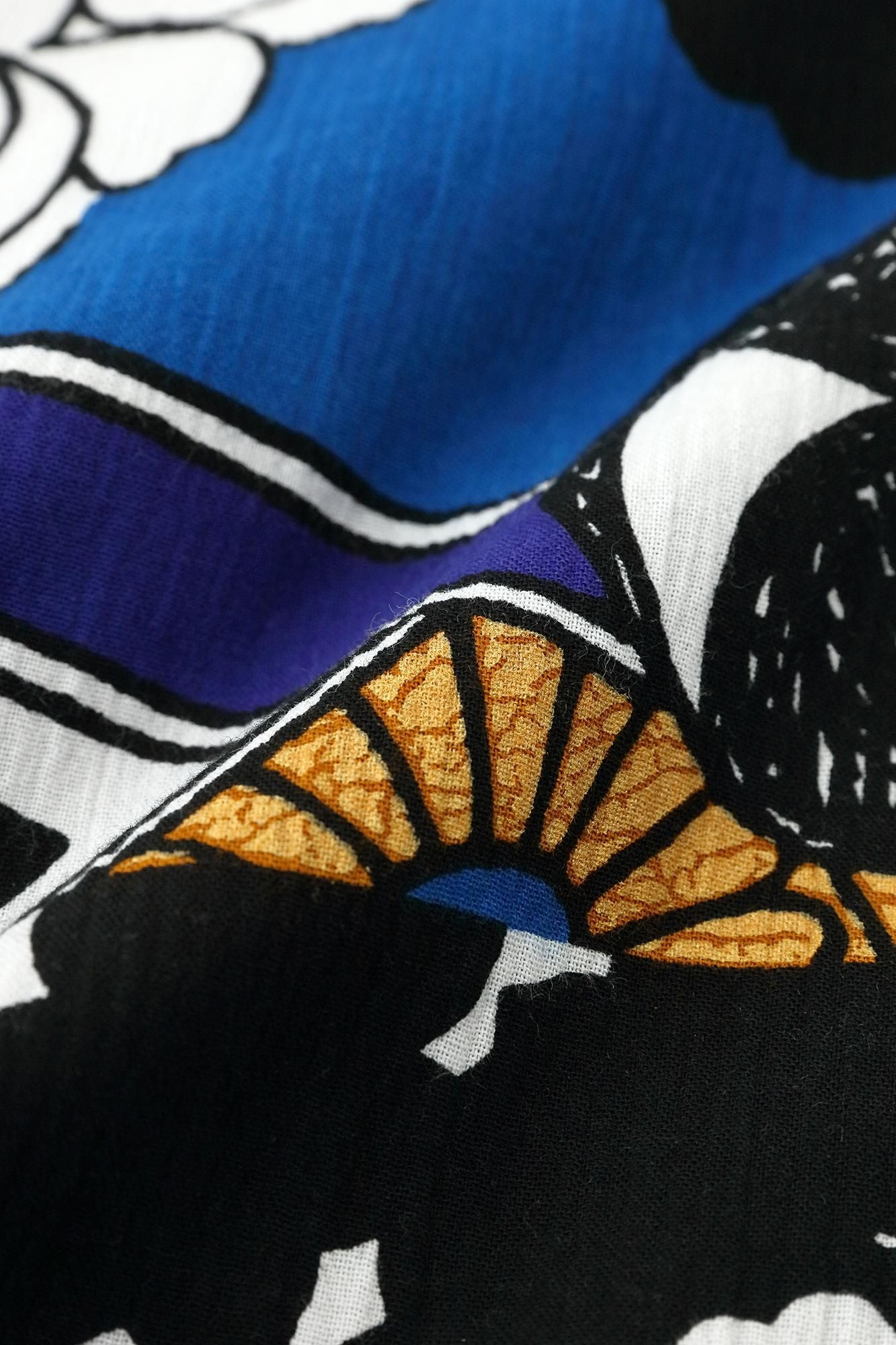 高島縮棉 20/20手柄寛衣下 和裝褲雙色／黑色×傾奇