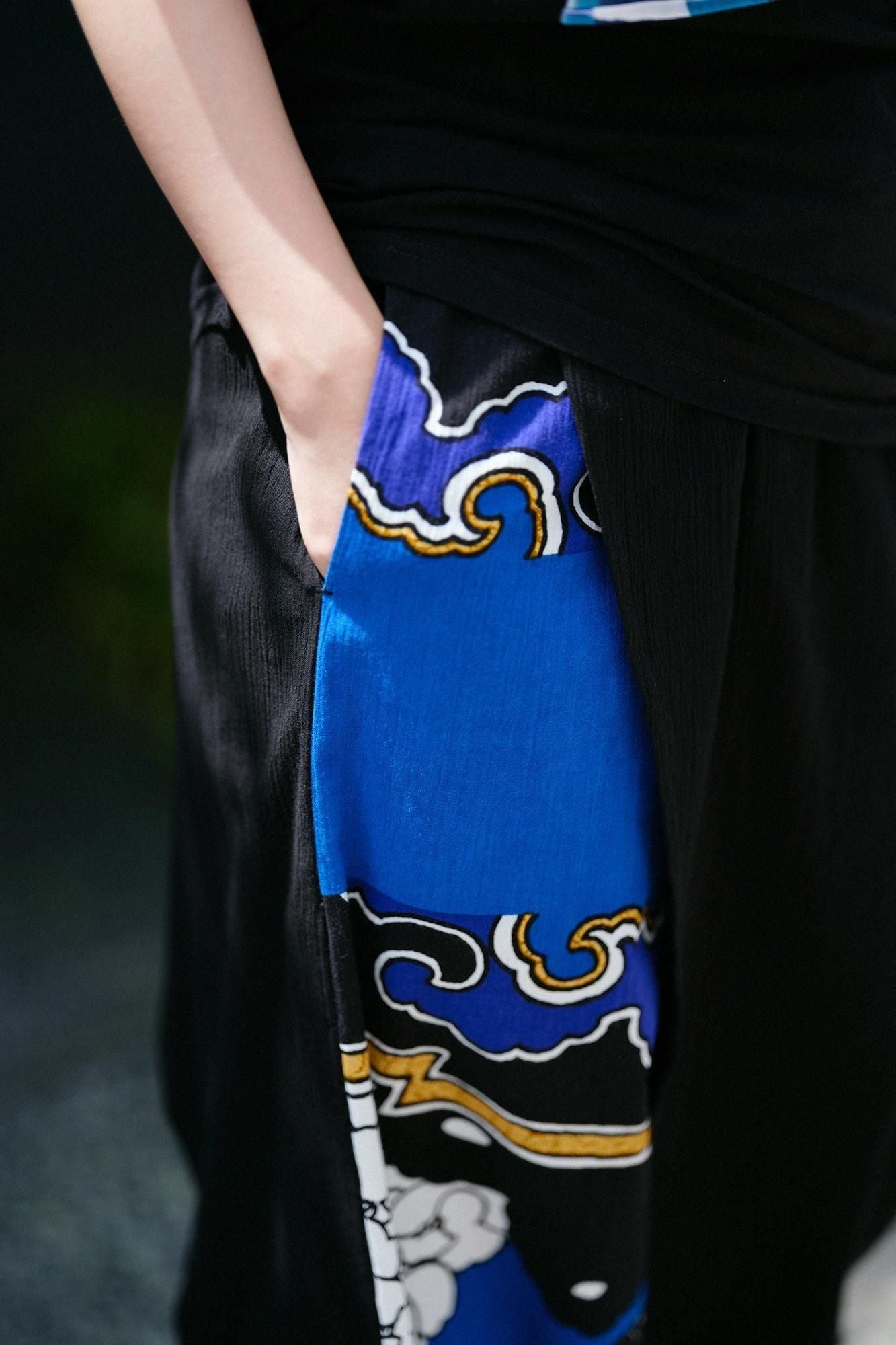 SOU・SOU 手柄寛衣下 片身替わり／高島縮／サイズM／新品タグ付 モスリン 手柄寛衣下（たかみかんいした） 片身替わり（かたみがわり