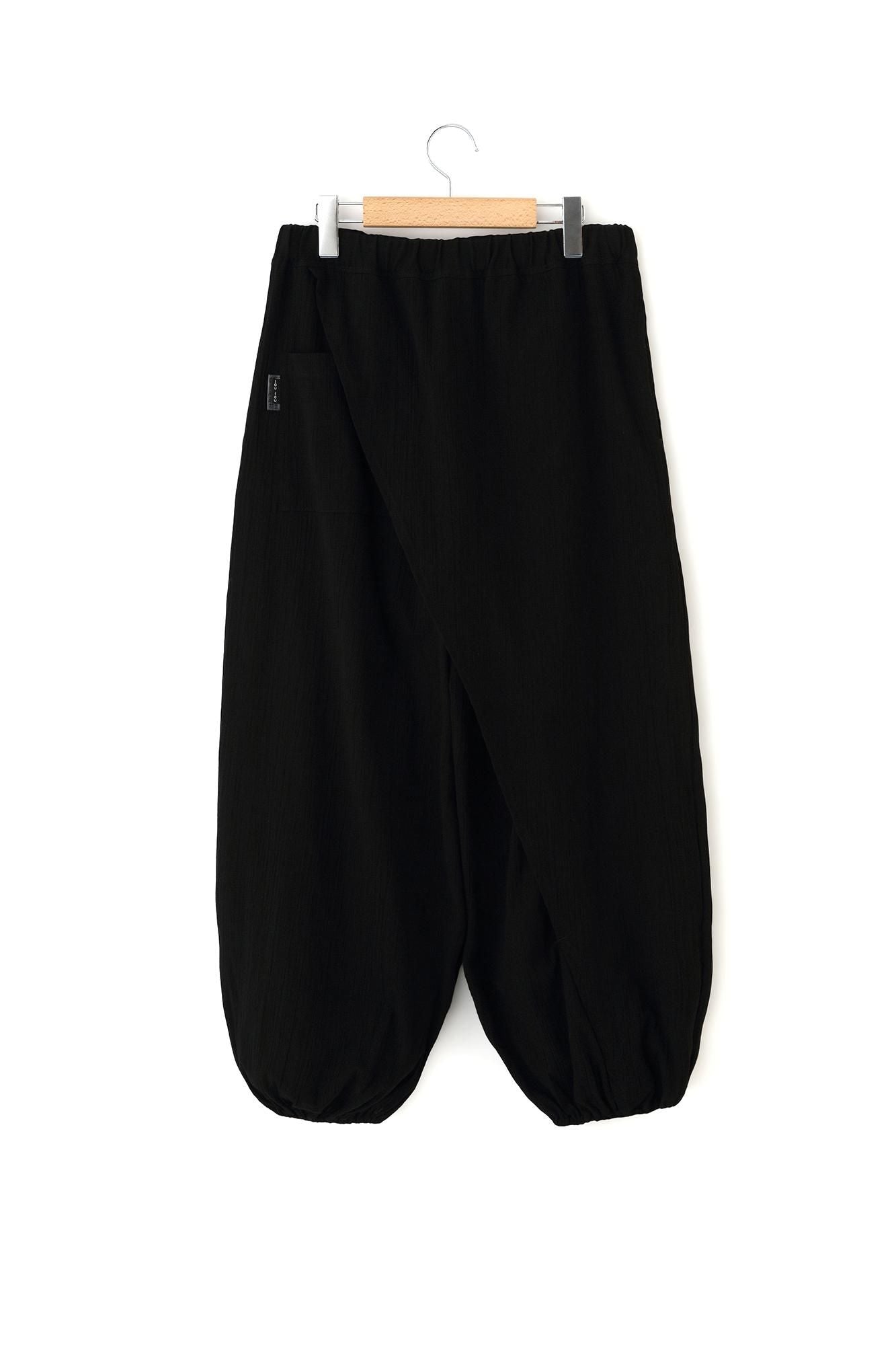 高島縮棉 20/20手柄寛衣下 和裝褲雙色／黑色×傾奇