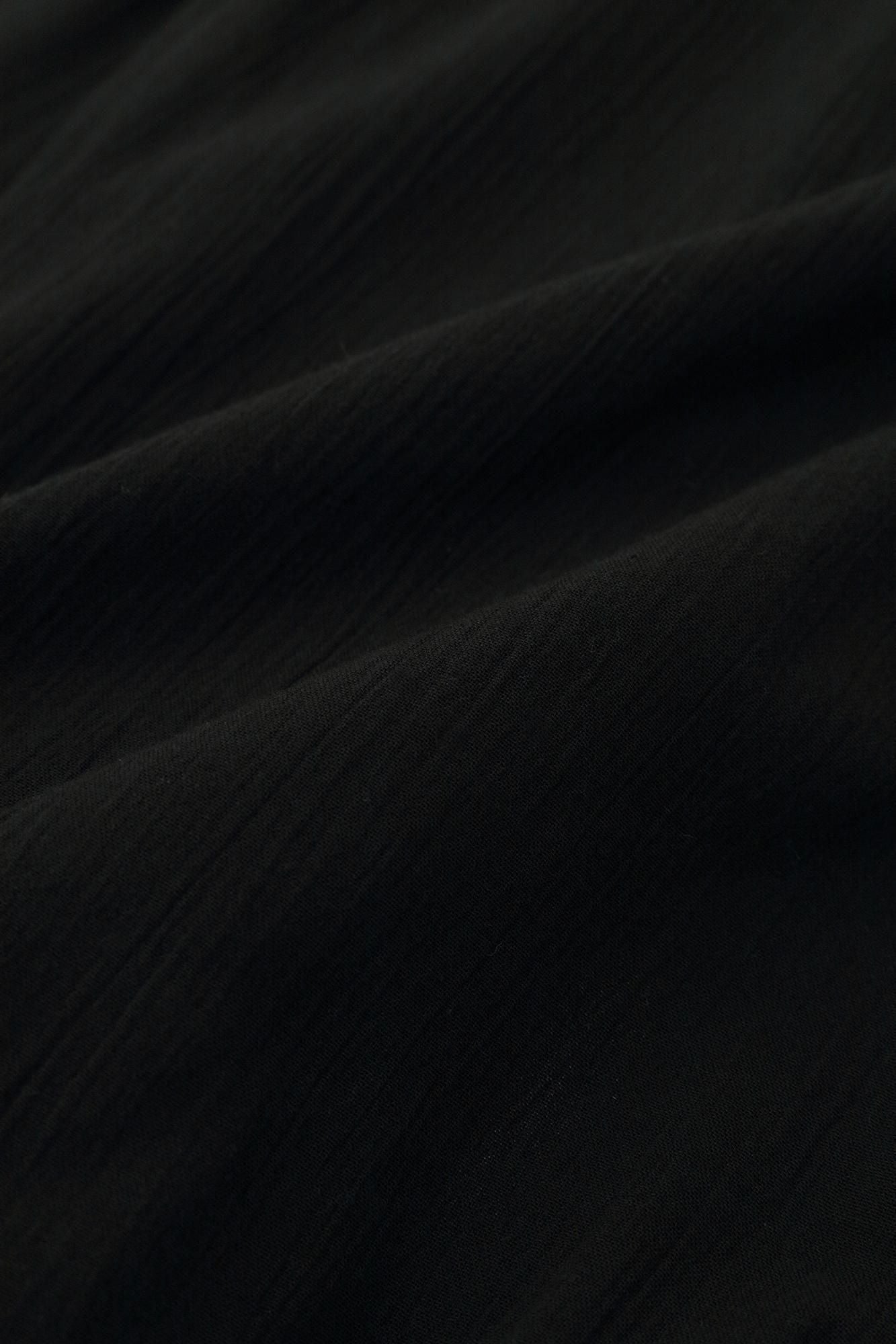 【Online】Chizimi Cotton 20/20 Wrap Harem Pants(TakaMikan SkirtstomachPants and Skirts）／Black2