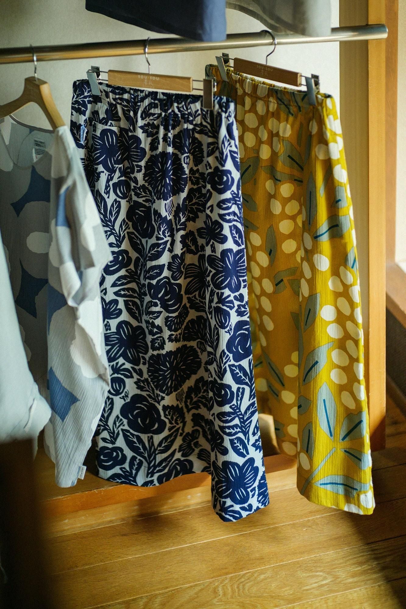 高島縮棉 20/20長裙／南天竹 金黃色