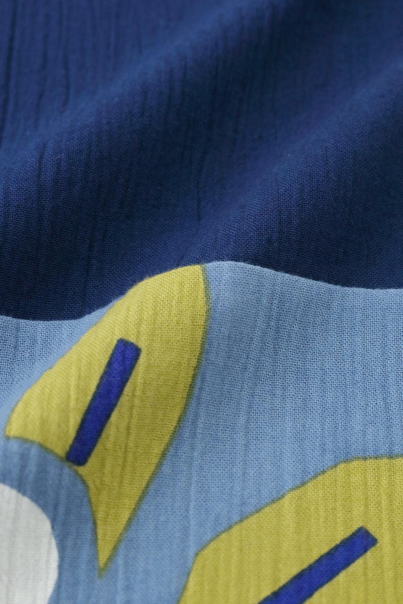 타카시마치지미 20/20 직사각형 원피스 Kumi (쿠미) 밑단 무늬 (스소모뇨) / 감색 (누콘) ×난텐치쿠