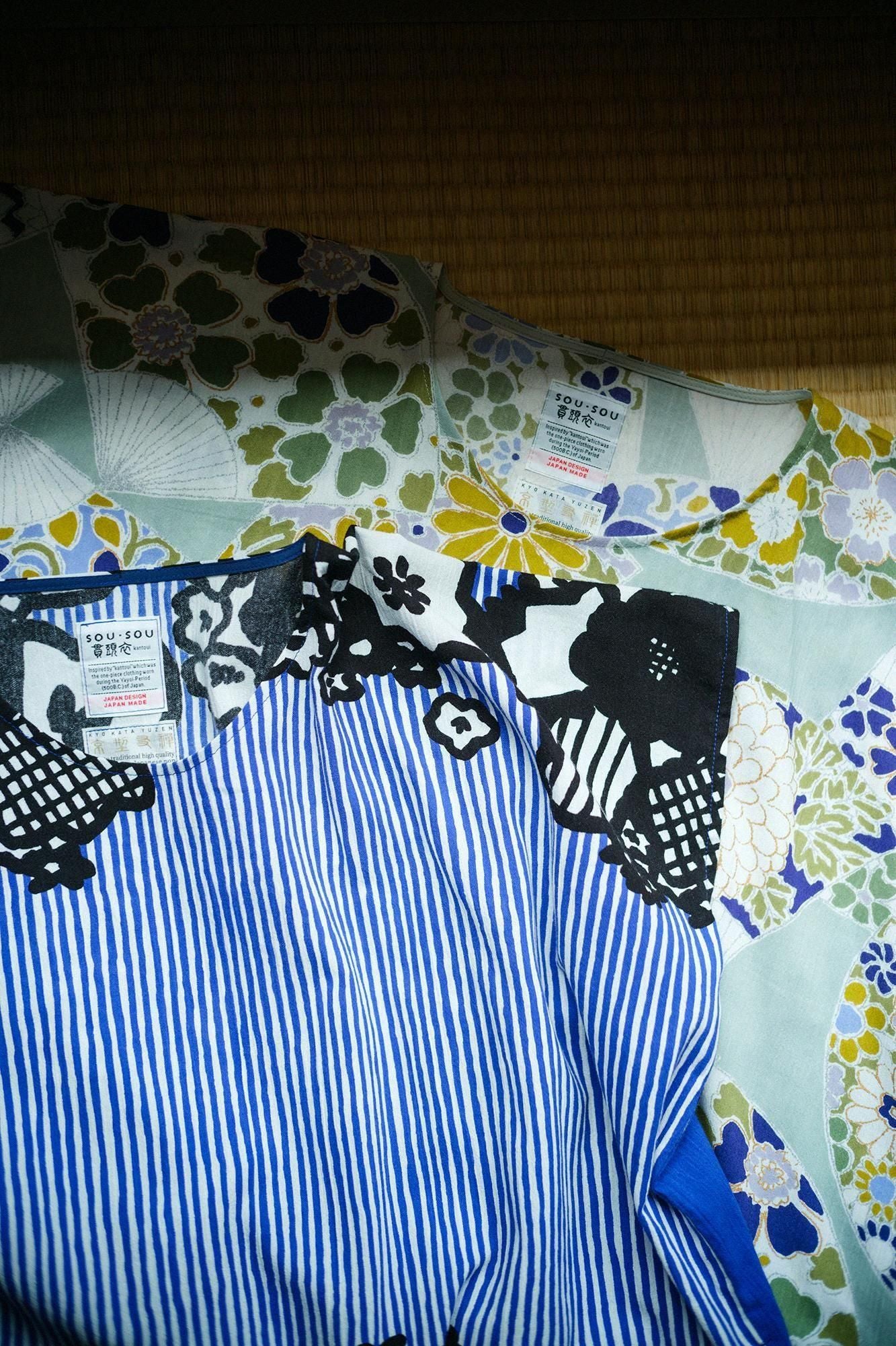 高島縮棉 20/20長方形洋裝／花彩球