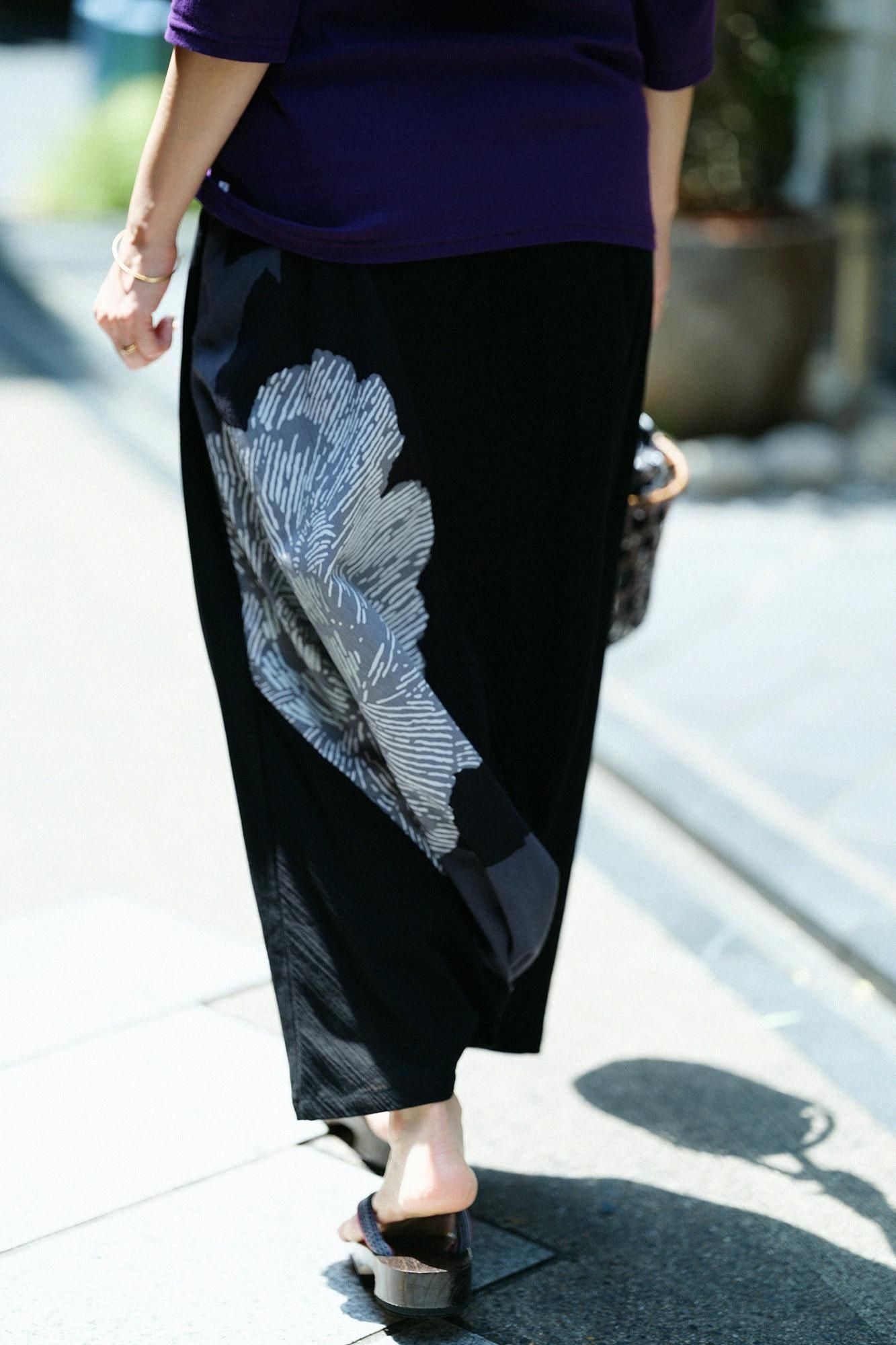 【net限定】高島縮 20/20 富士（ふじ） 2.0／濡羽色（ぬればいろ）×芍薬（しゃくやく）