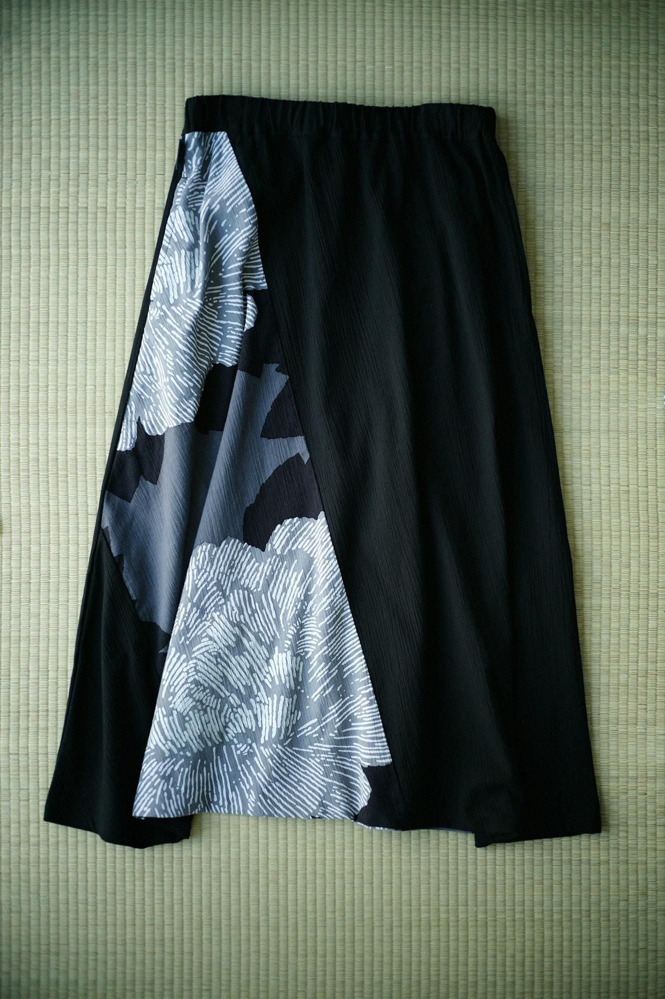 【net限定】高島縮 20/20 富士（ふじ） 2.0／濡羽色（ぬればいろ）×芍薬（しゃくやく）