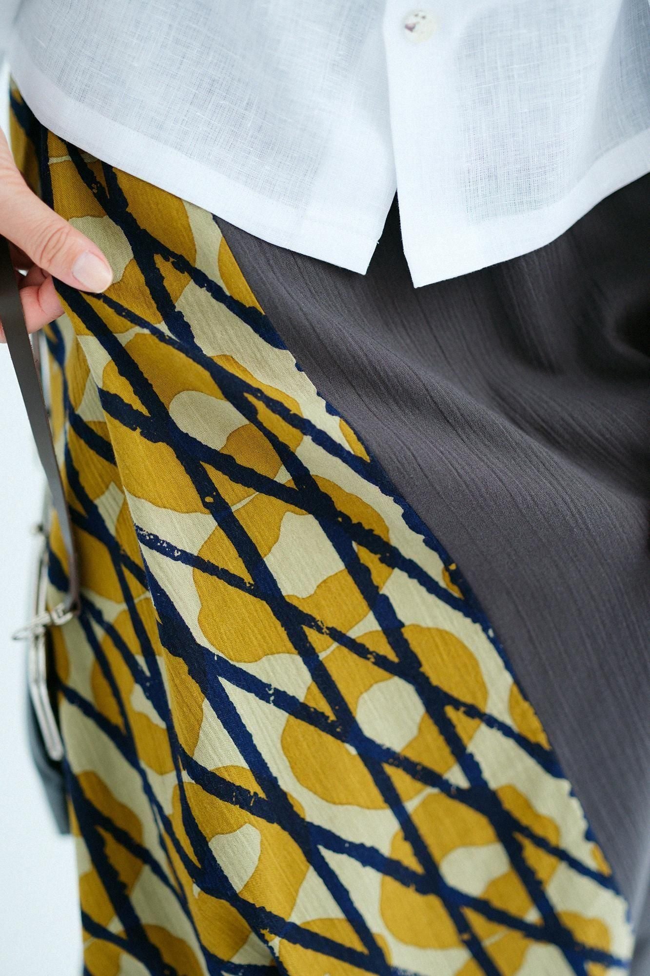 高島縮 20/20 富士（ふじ） 2.0／濃灰（こいはい）×嵐（あらし）